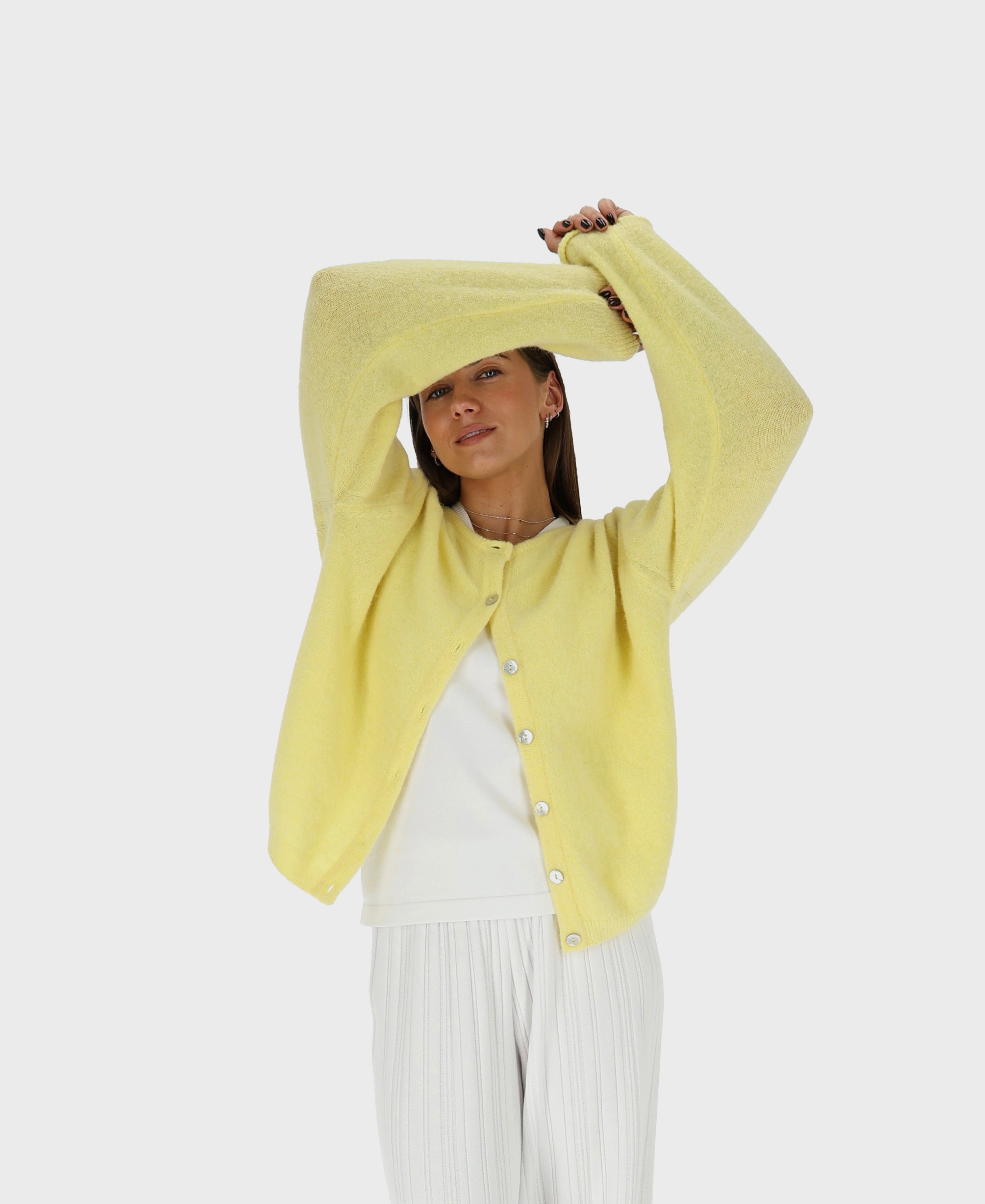 COPENHAGEN Knitted Viscose Blouse White 