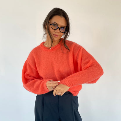 SOFT ROME Mohair and Merino Wool Sweater Orange