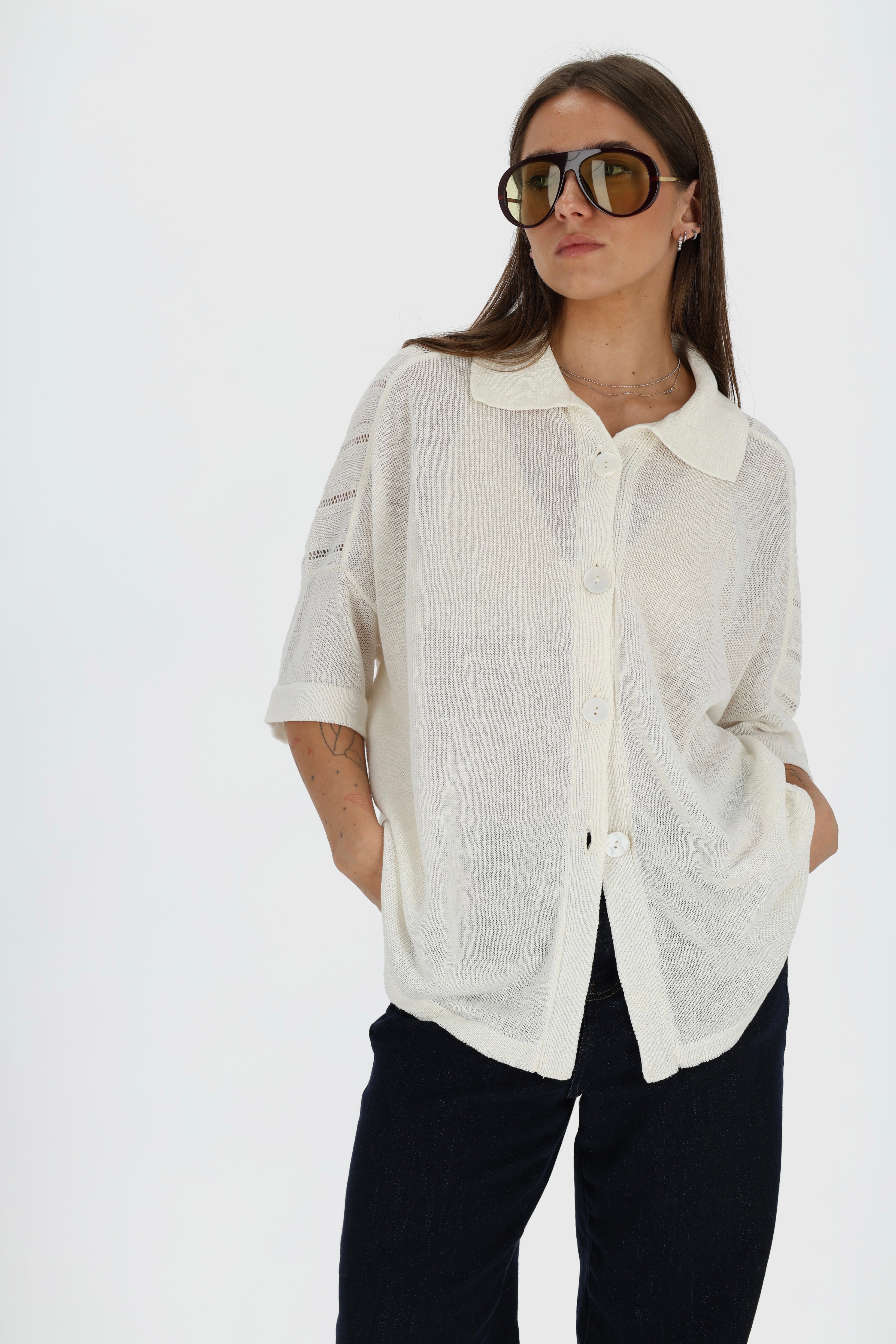 CAPRI Knitted Linen and Cotton Shirt