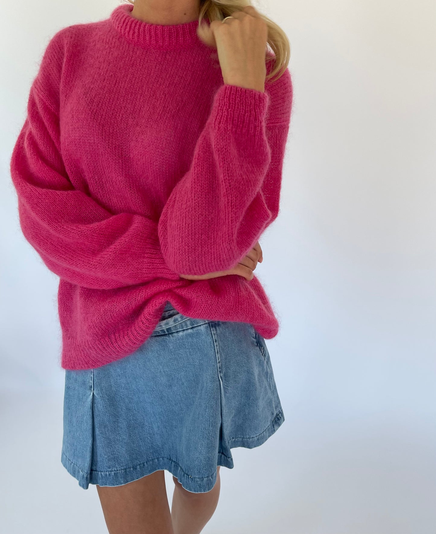SOFT ROME Mohair and Merino Wool Sweater Pink
