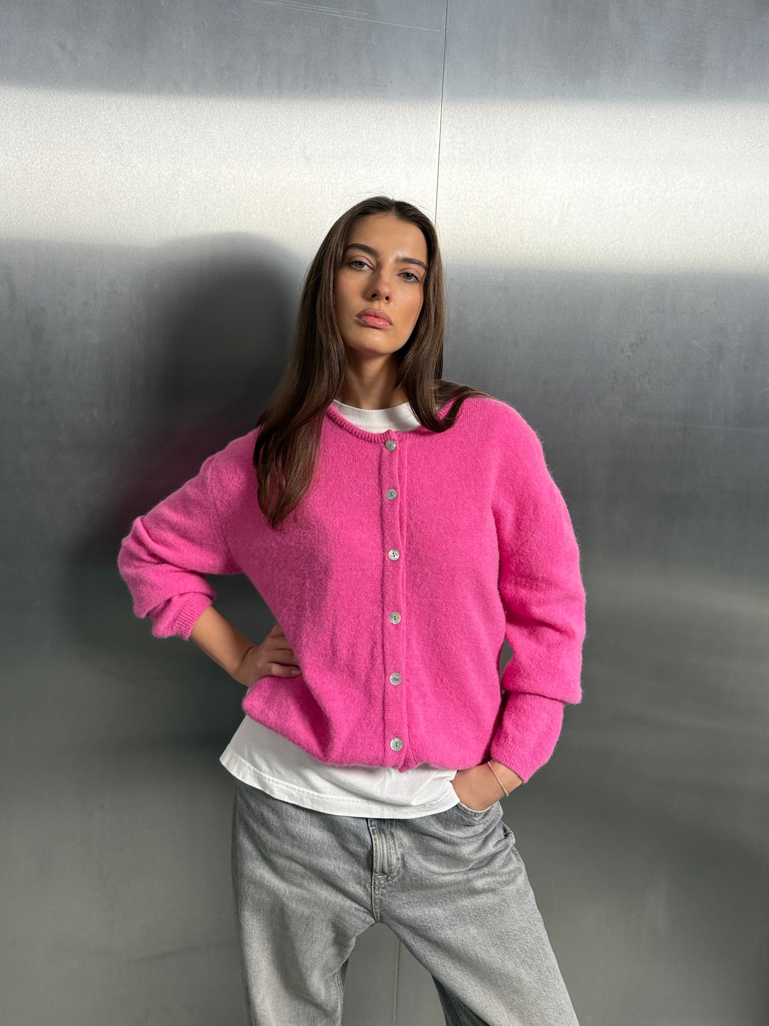 FLUFFY Alpakos Kardiganas su Sagomis