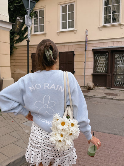 FLOWER Kašmyro ir Merino Vilnos Megztinis Mėlyna