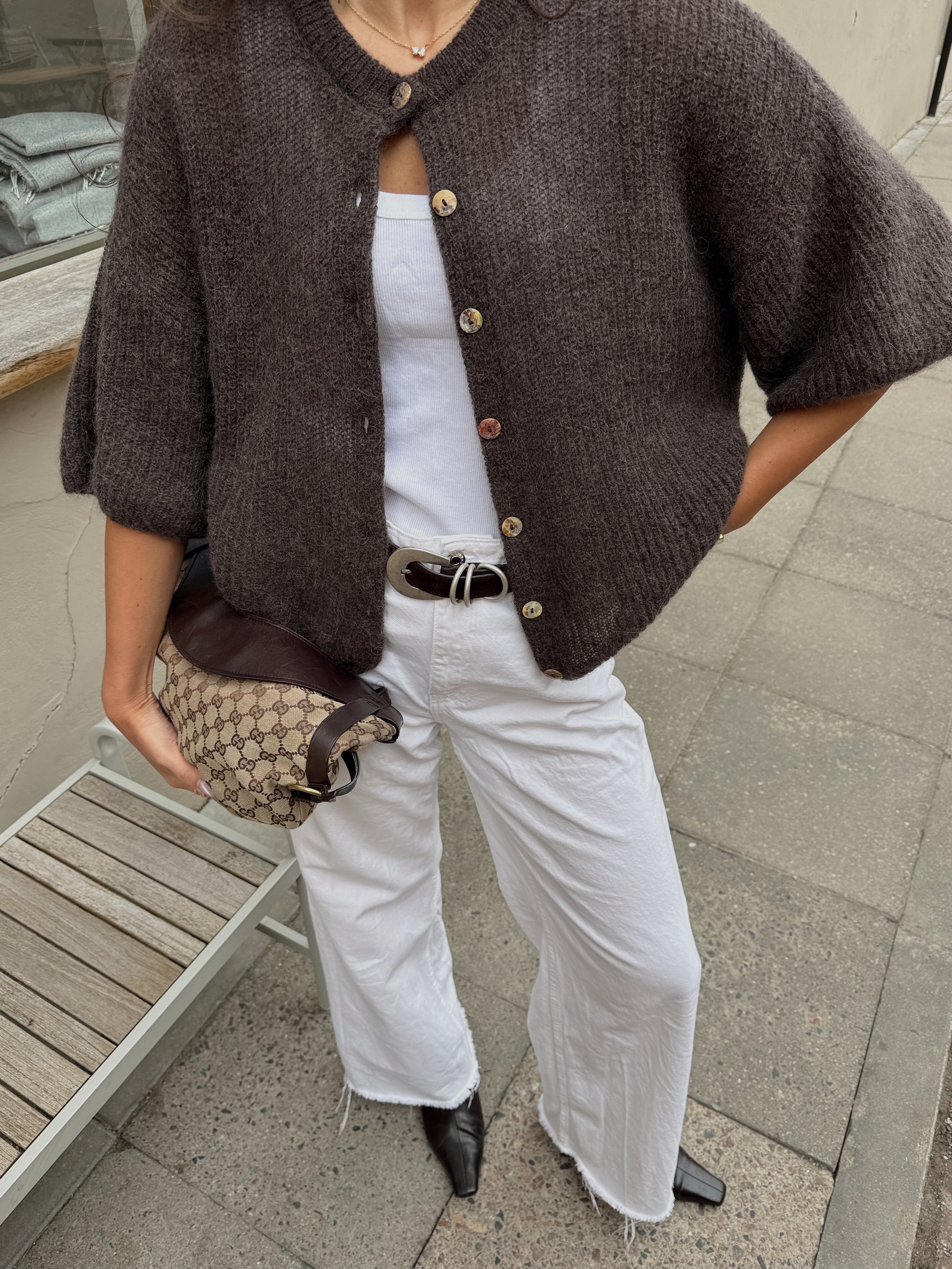 PARIS Alpaca Top Dark Brown