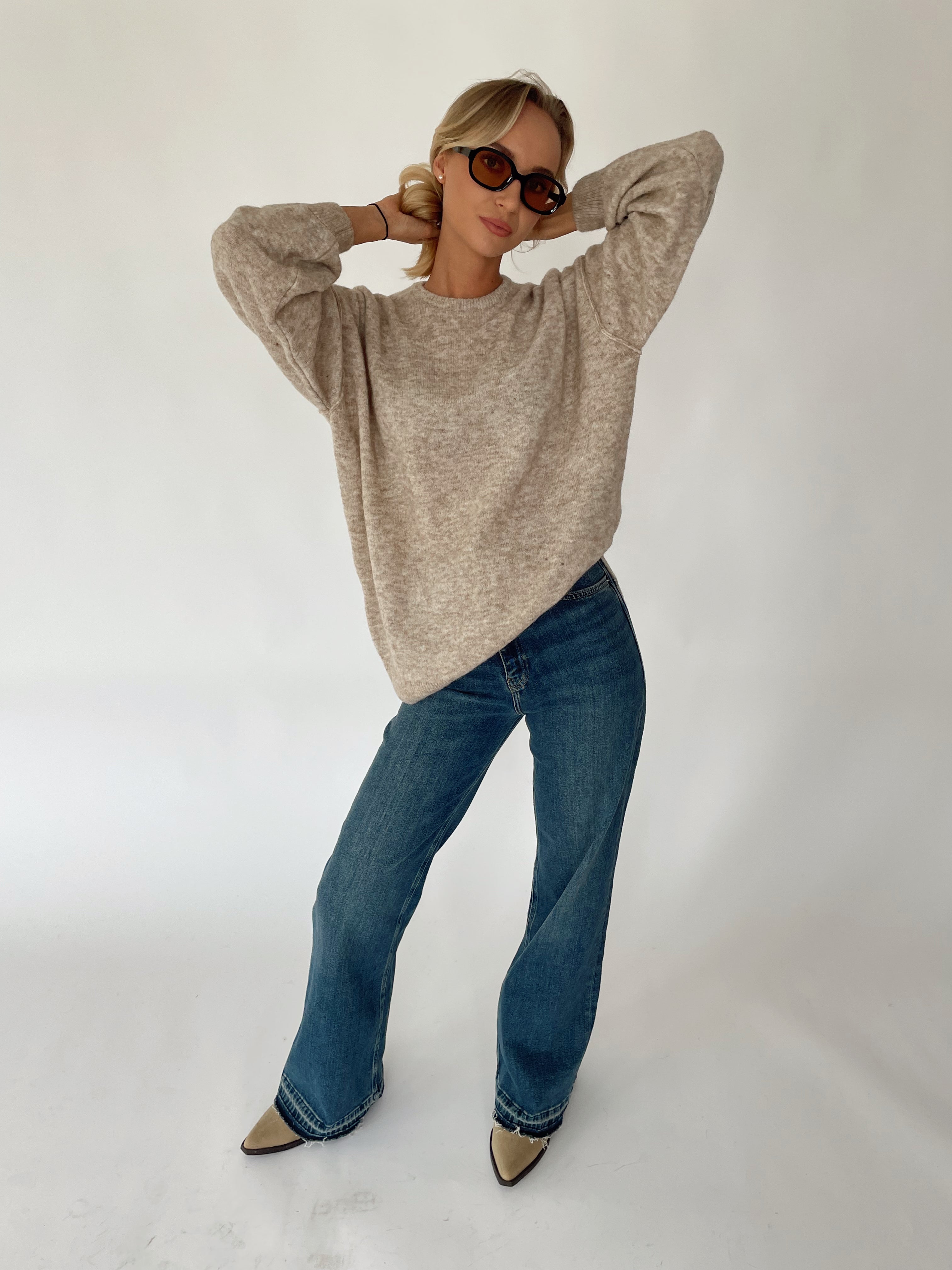 FLUFFY Alpakos ir Merino vilnos Megztinis