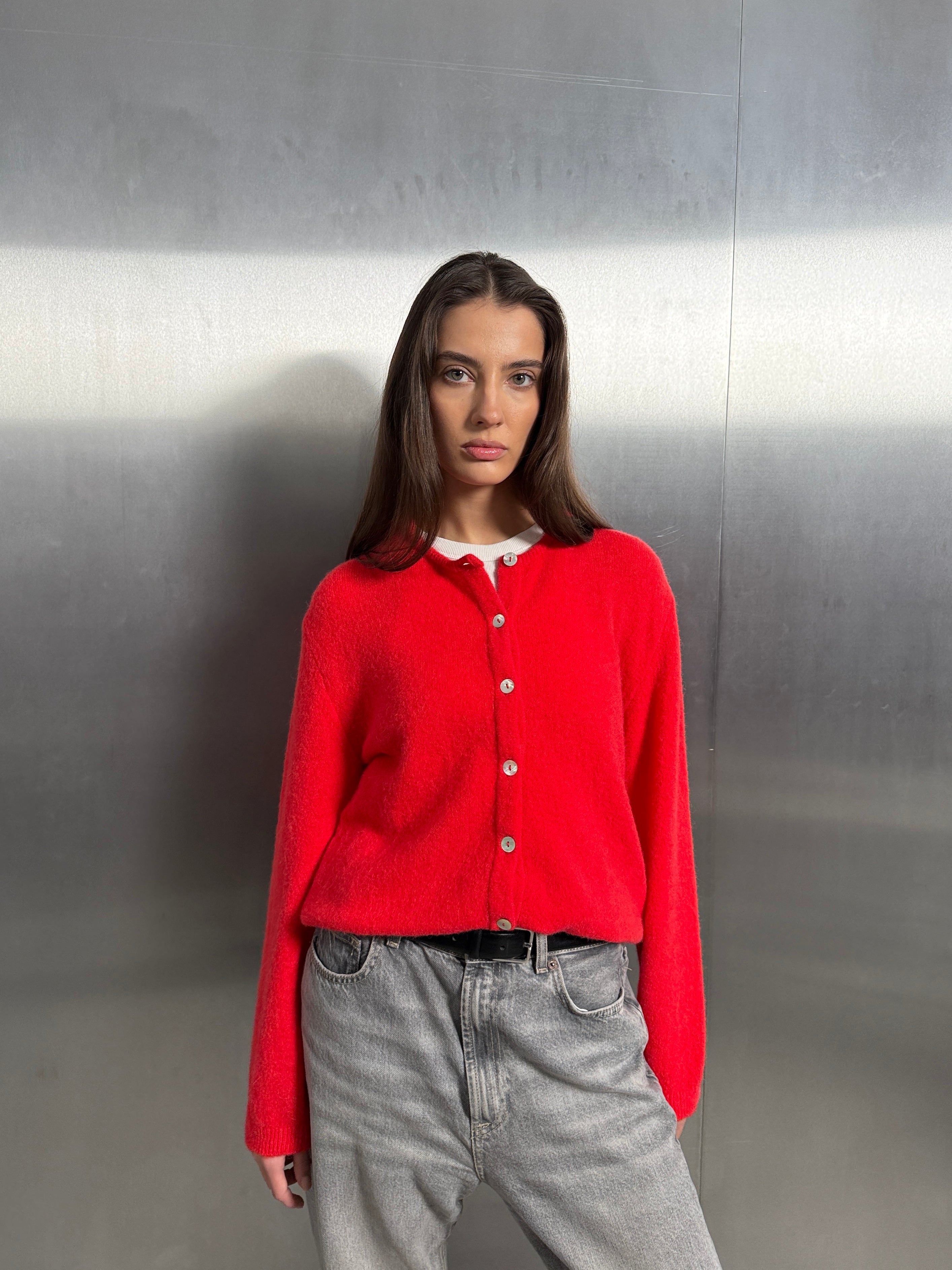 FLUFFY Alpakos Kardiganas su Sagomis