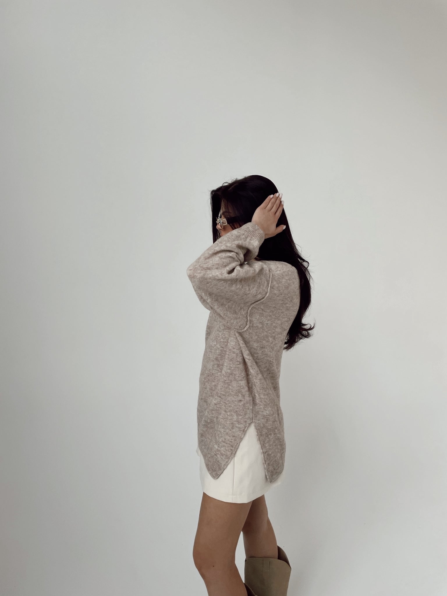 FLUFFY Alpakos ir Merino vilnos Megztinis