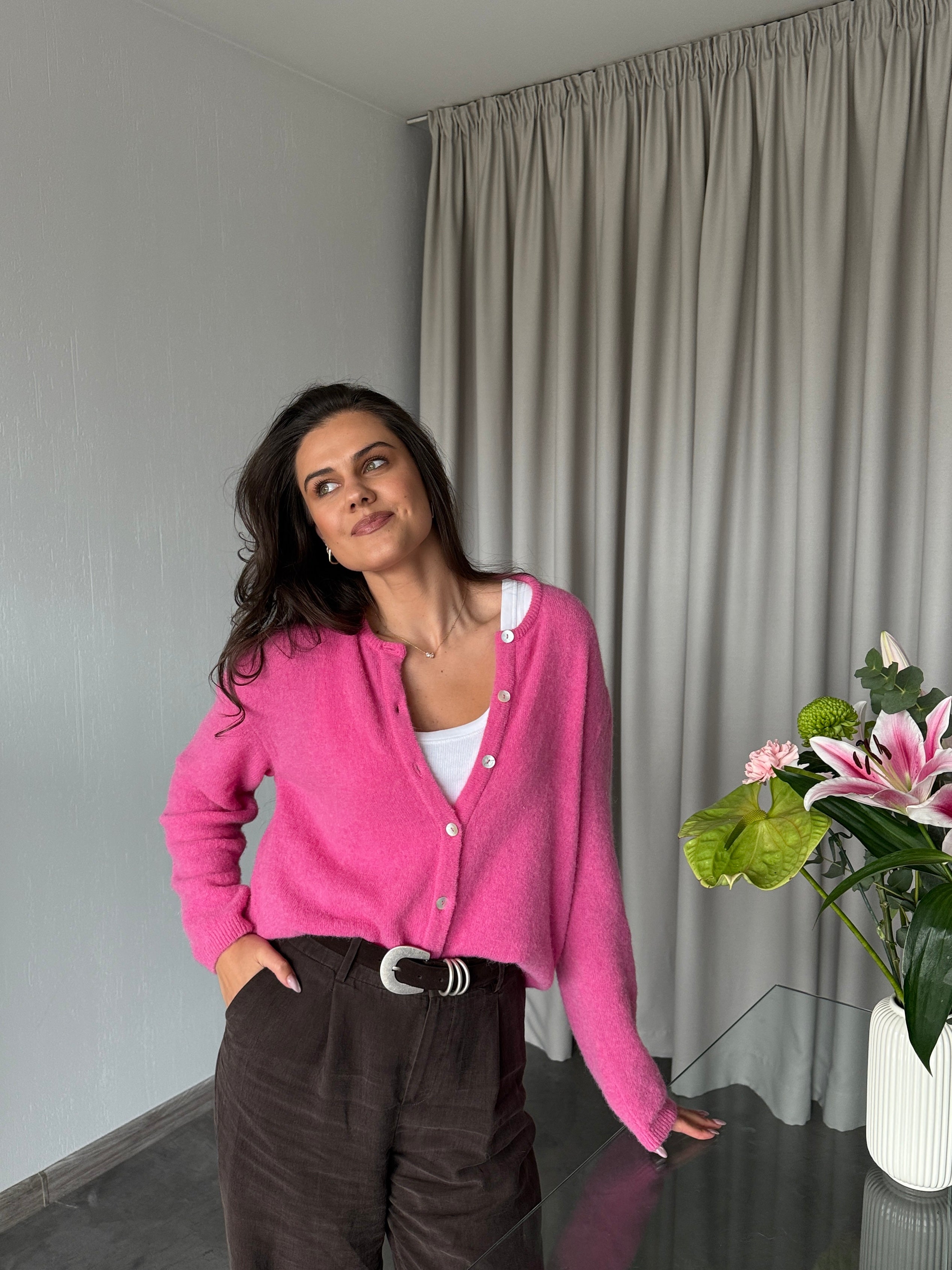 FLUFFY Alpakos Kardiganas su Sagomis