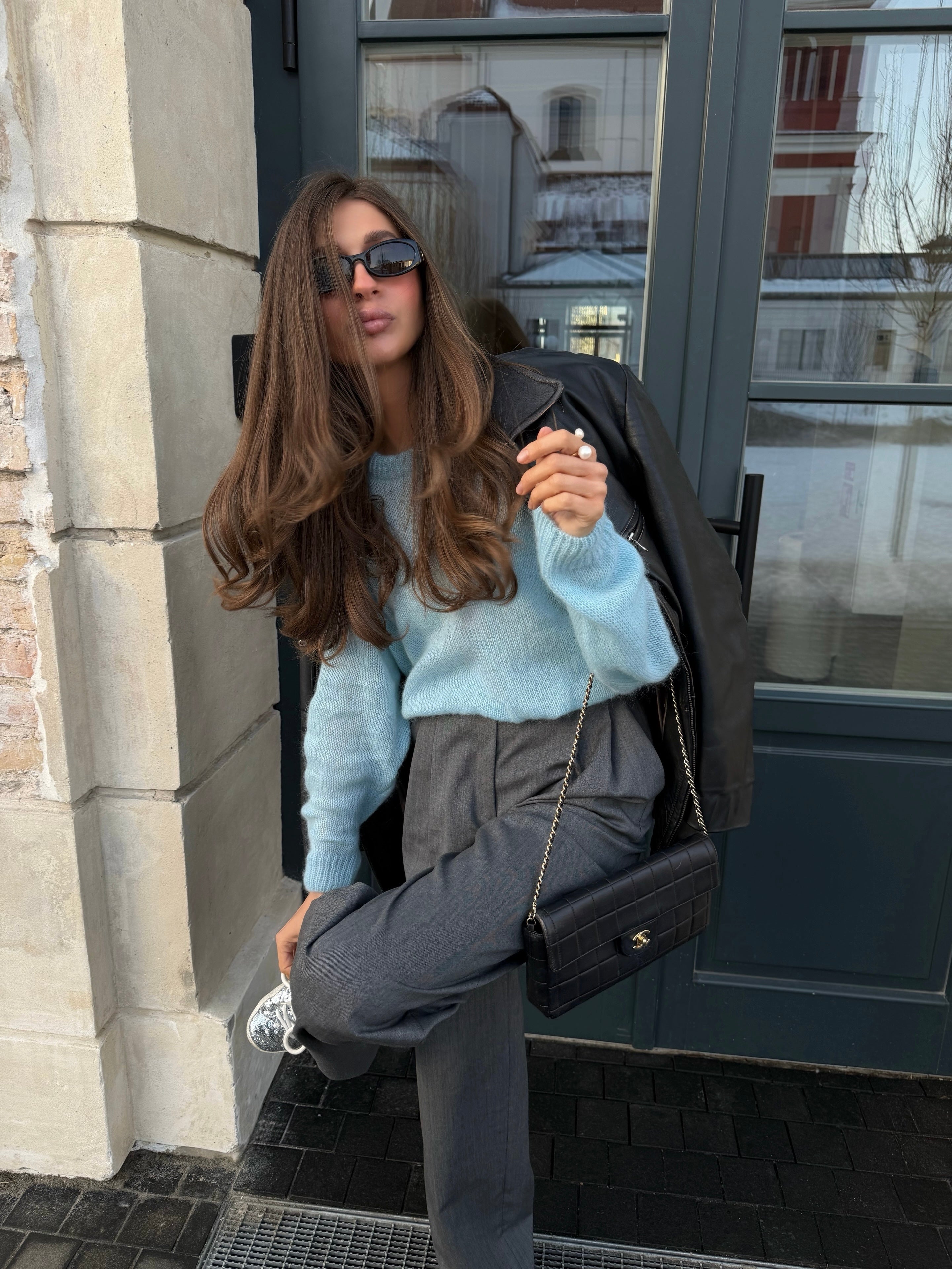 SOFT ROME Moheros ir Merino Vilnos Megztinis