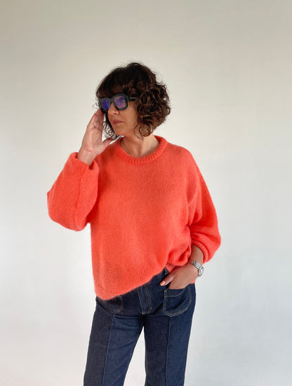 SOFT ROME Mohair and Merino Wool Sweater Orange