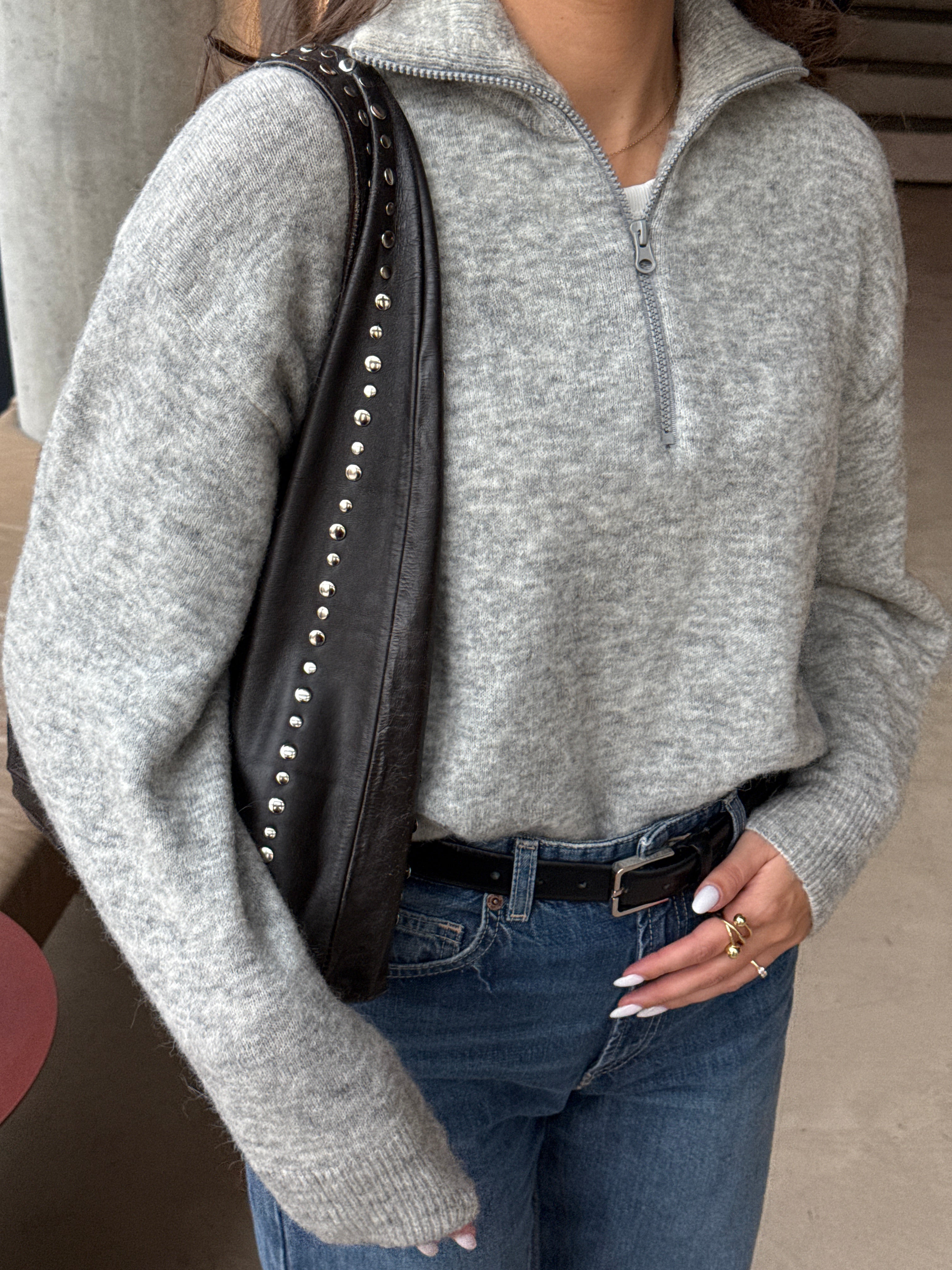 AMSTERDAM Alpakos Megztinis su Užtrauktuku