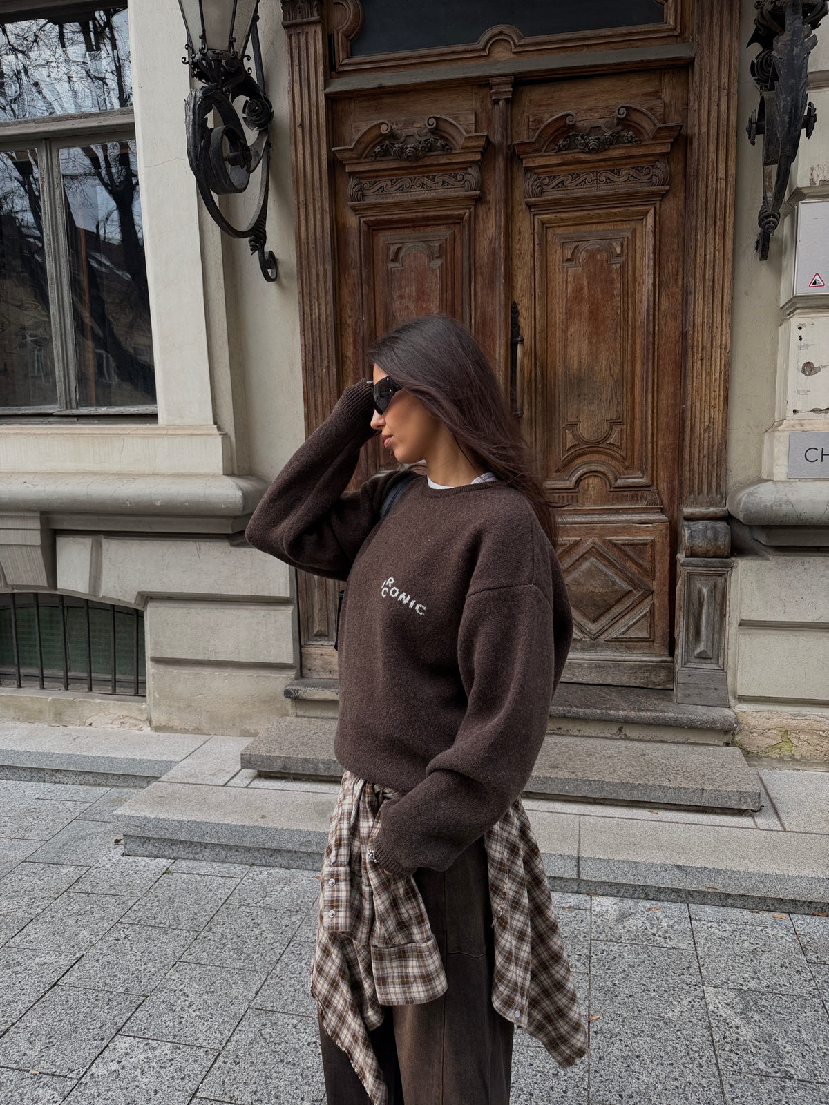ICONIC Merino Wool Jumper Dark Brown 