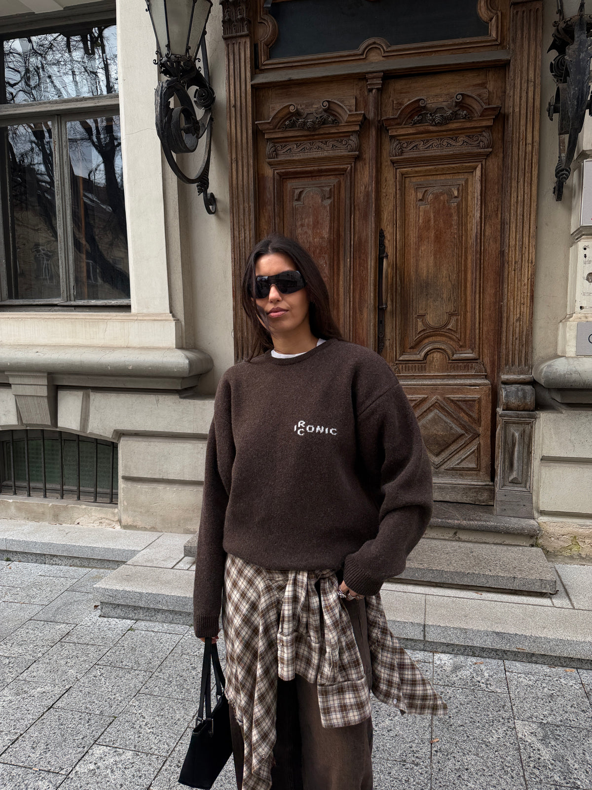 ICONIC Merino Wool Jumper Dark Brown 