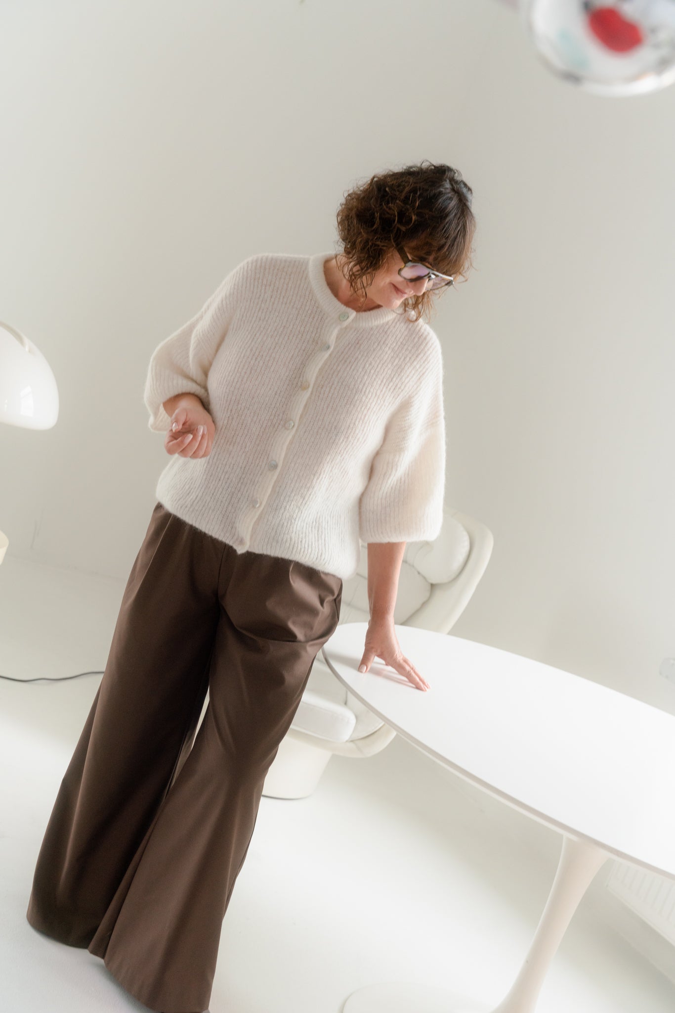 SOFT ROME Mohair and Merino Wool Sweater White