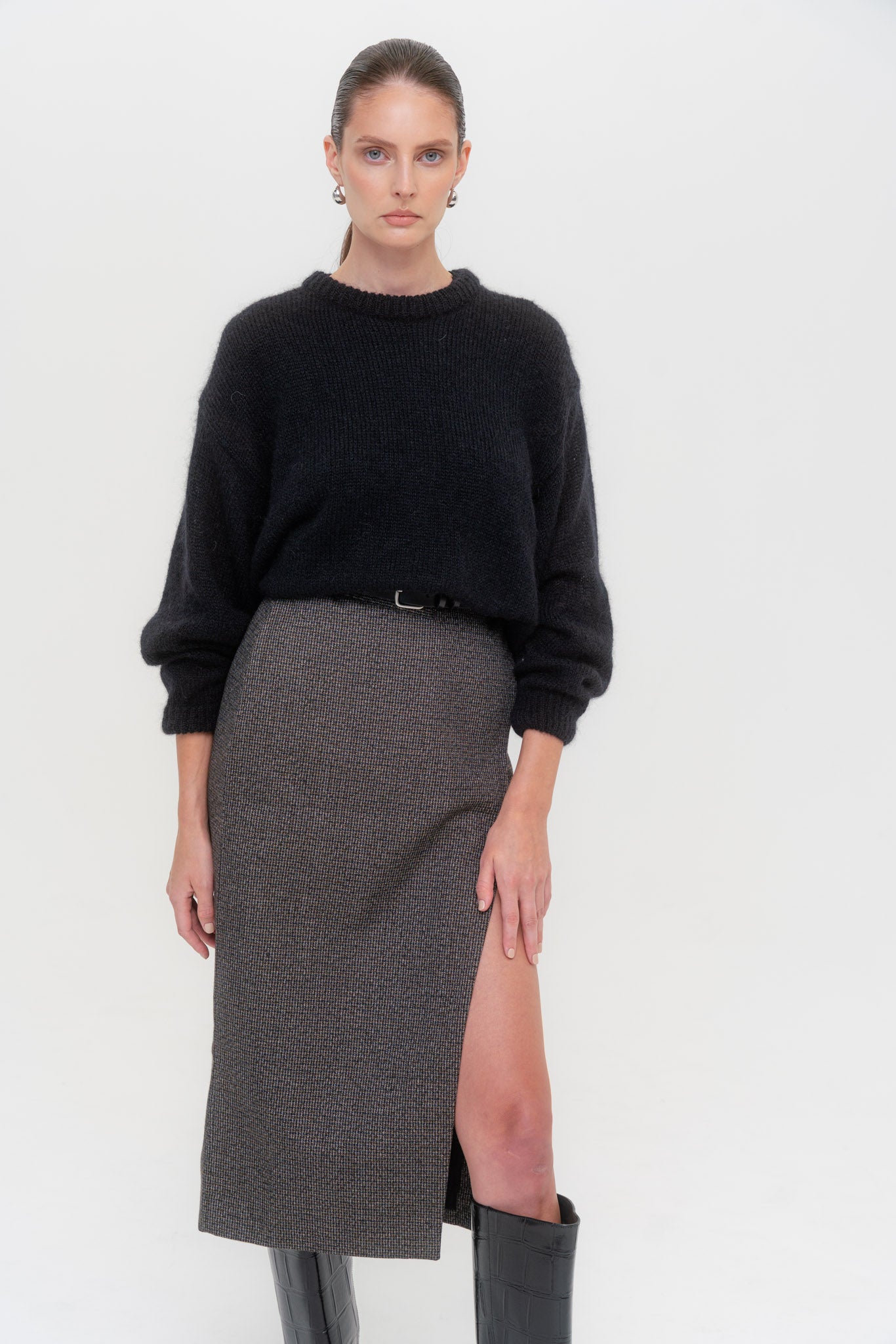 SOFT ROME Mohair and Merino Wool Sweater White