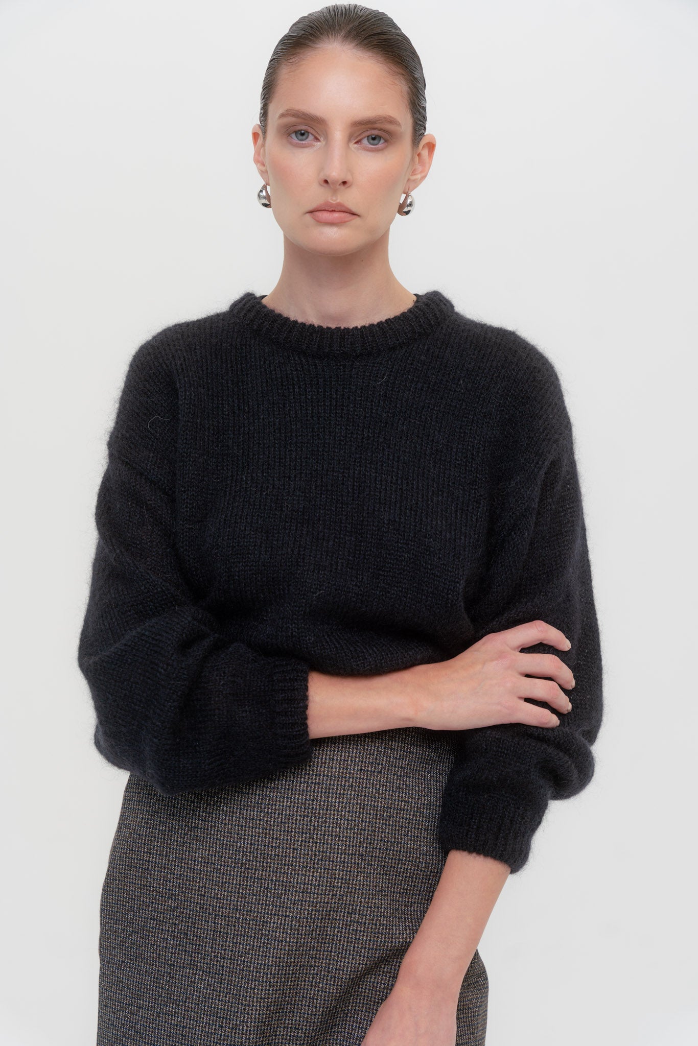 SOFT ROME Mohair and Merino Wool Sweater White