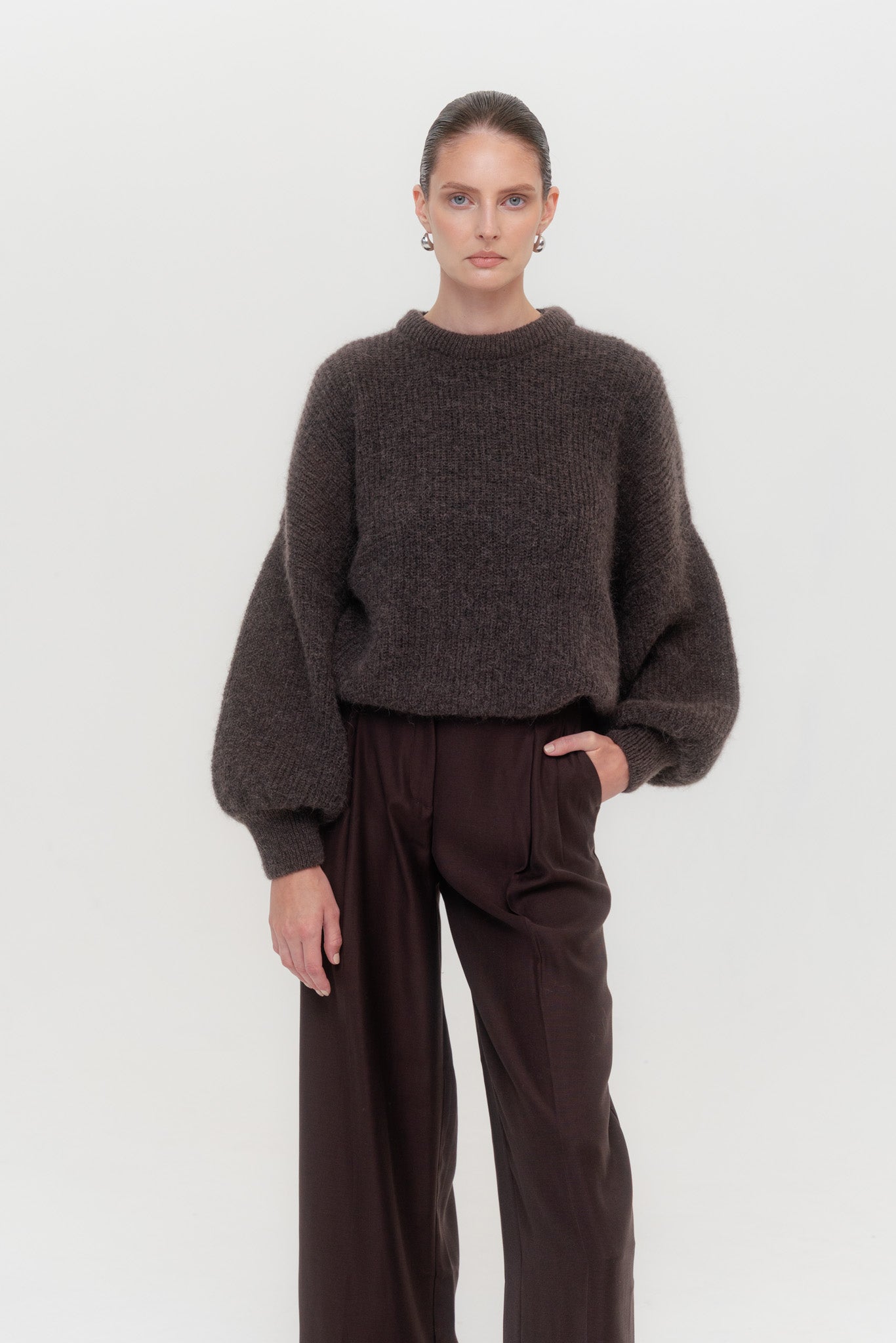 SOFT ROME Mohair and Merino Wool Sweater White