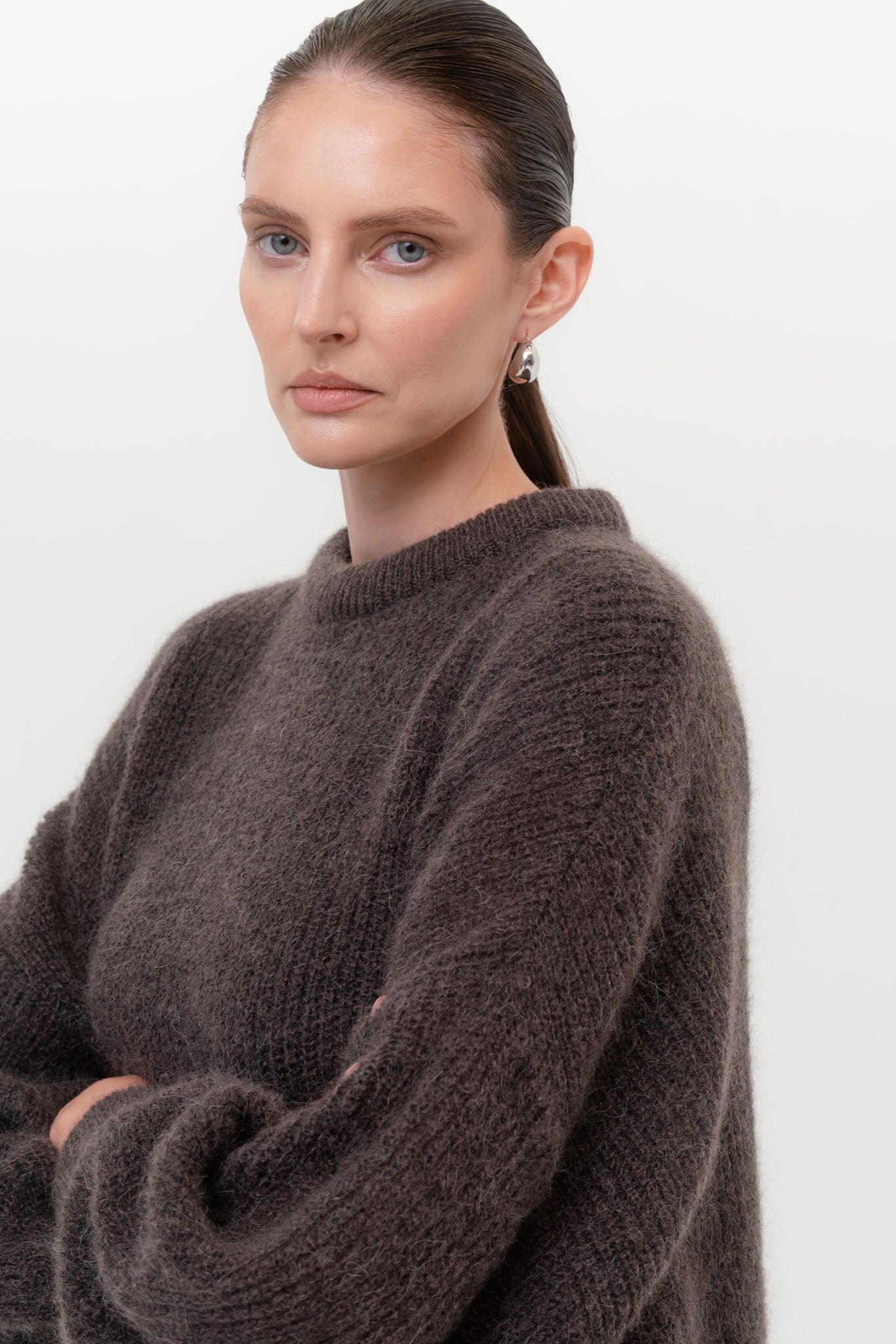 SOFT ROME Mohair and Merino Wool Sweater White