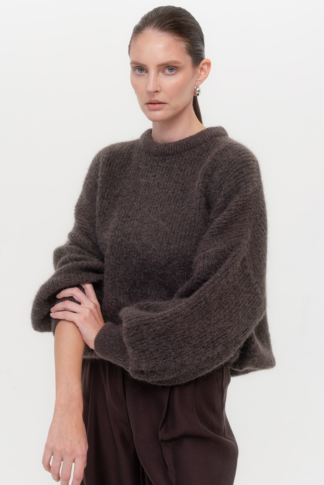 SOFT ROME Mohair and Merino Wool Sweater White
