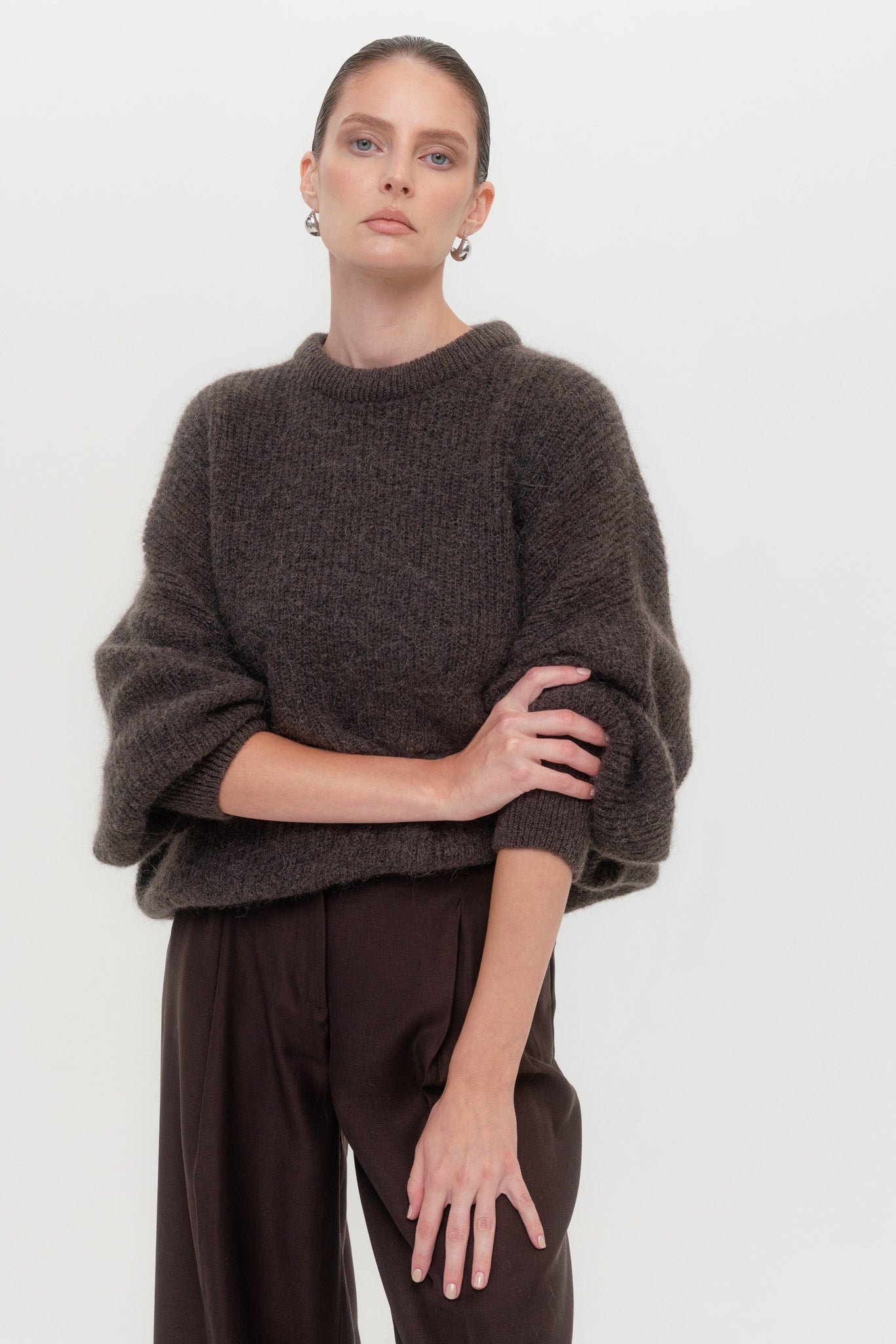 SOFT ROME Mohair and Merino Wool Sweater White