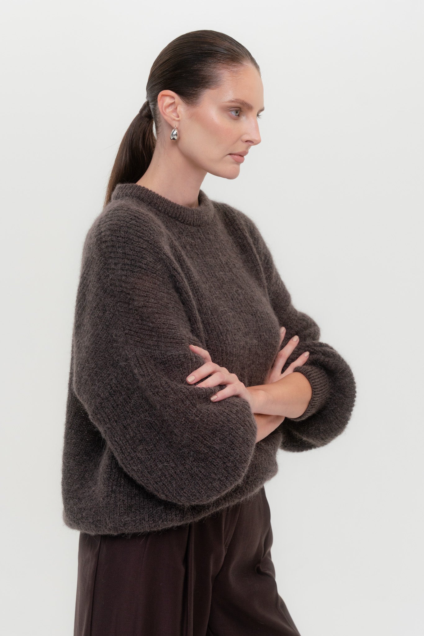 SOFT ROME Mohair and Merino Wool Sweater White