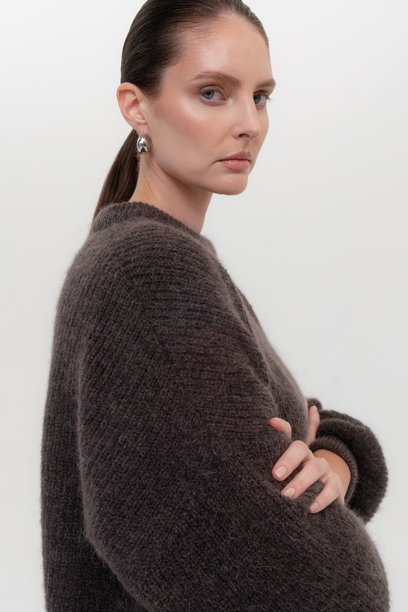 SOFT ROME Mohair and Merino Wool Sweater White