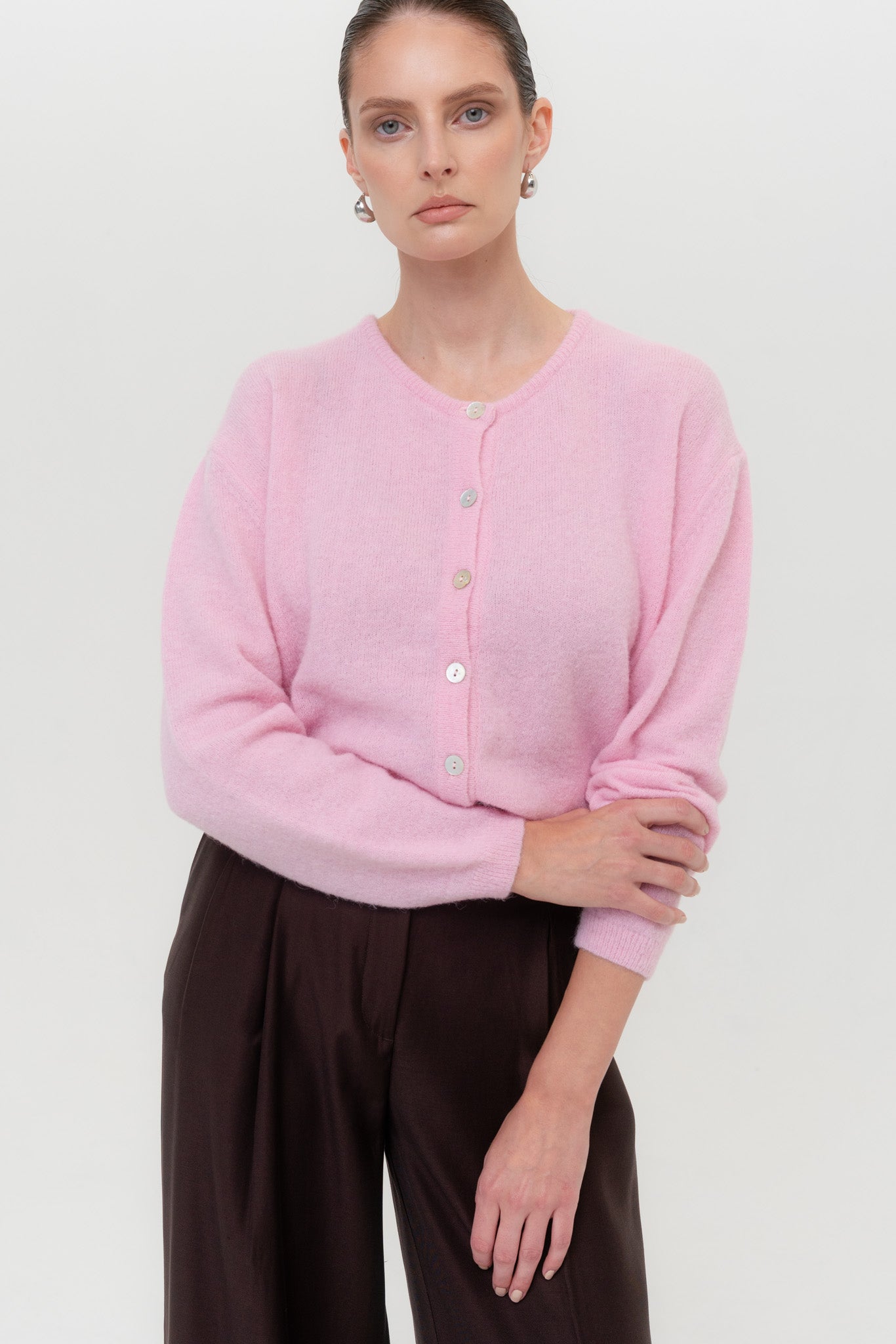 FLUFFY Alpaca Cardigan with Buttons
