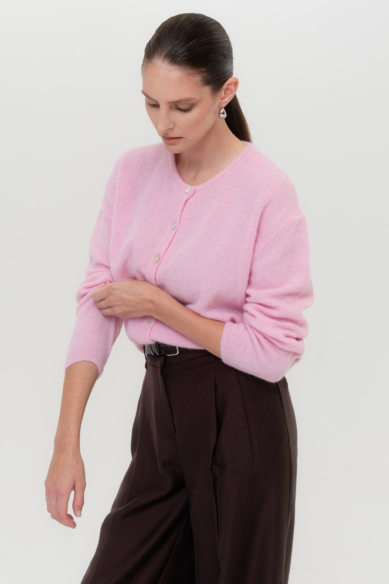 FLUFFY Alpaca Cardigan with Buttons