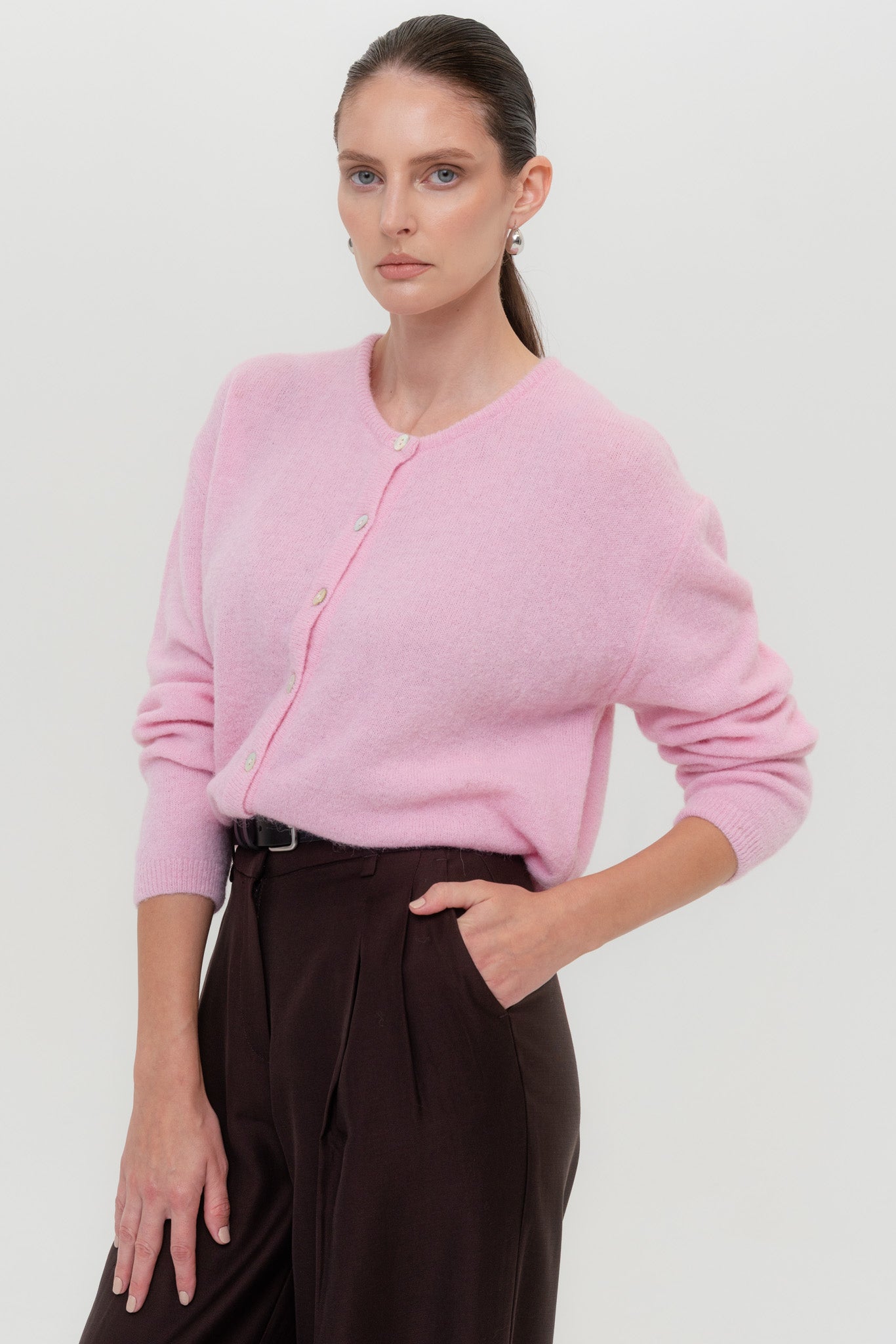 FLUFFY Alpaca Cardigan with Buttons