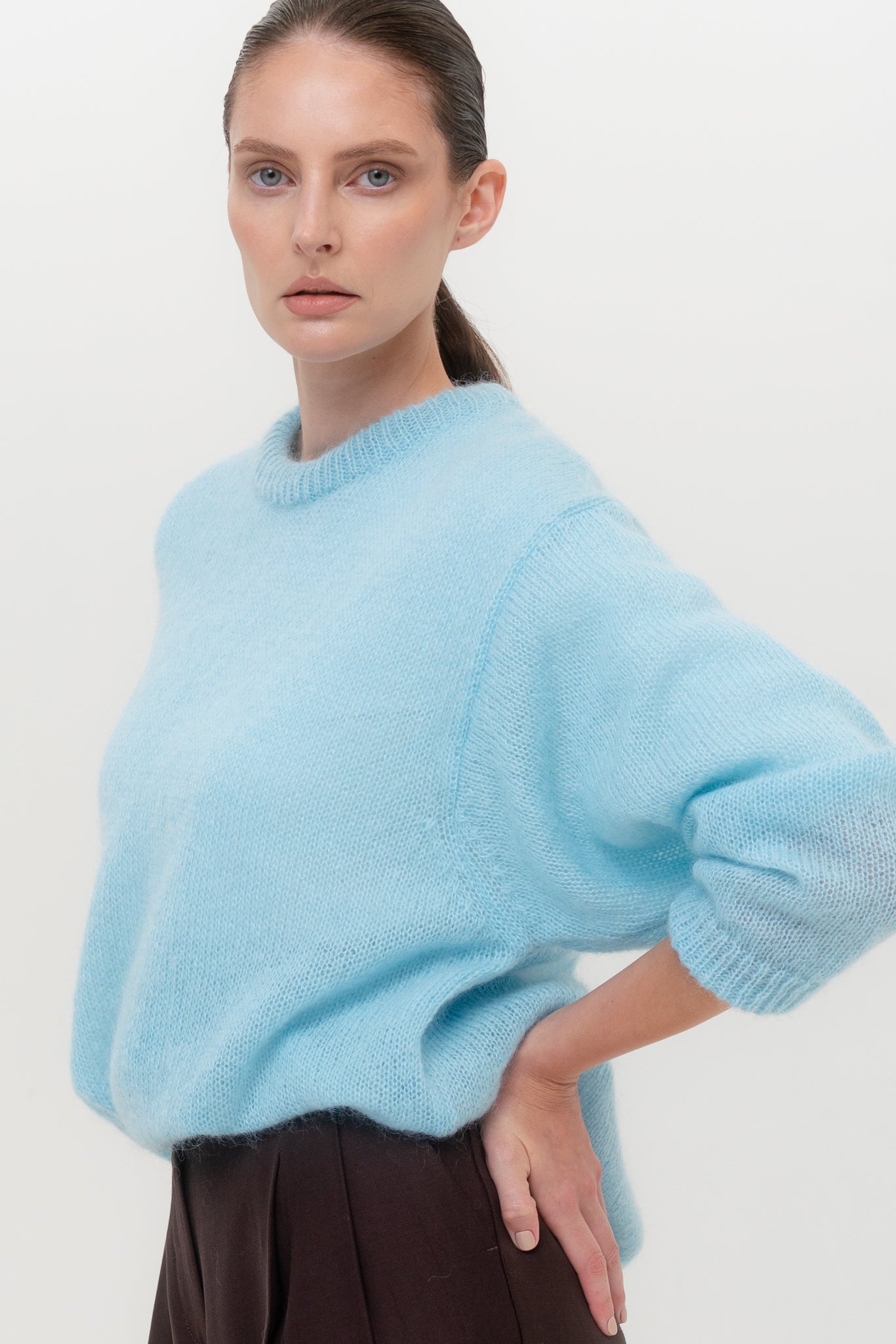 SOFT ROME Moheros ir Merino Vilnos Megztinis