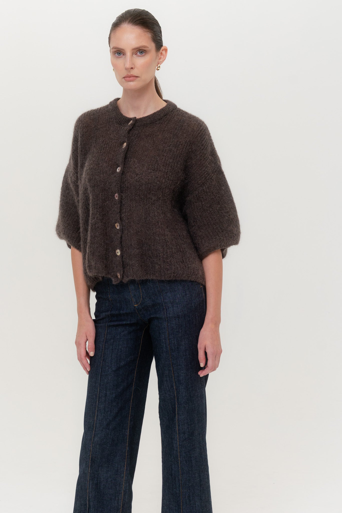 SOFT ROME Mohair and Merino Wool Sweater White