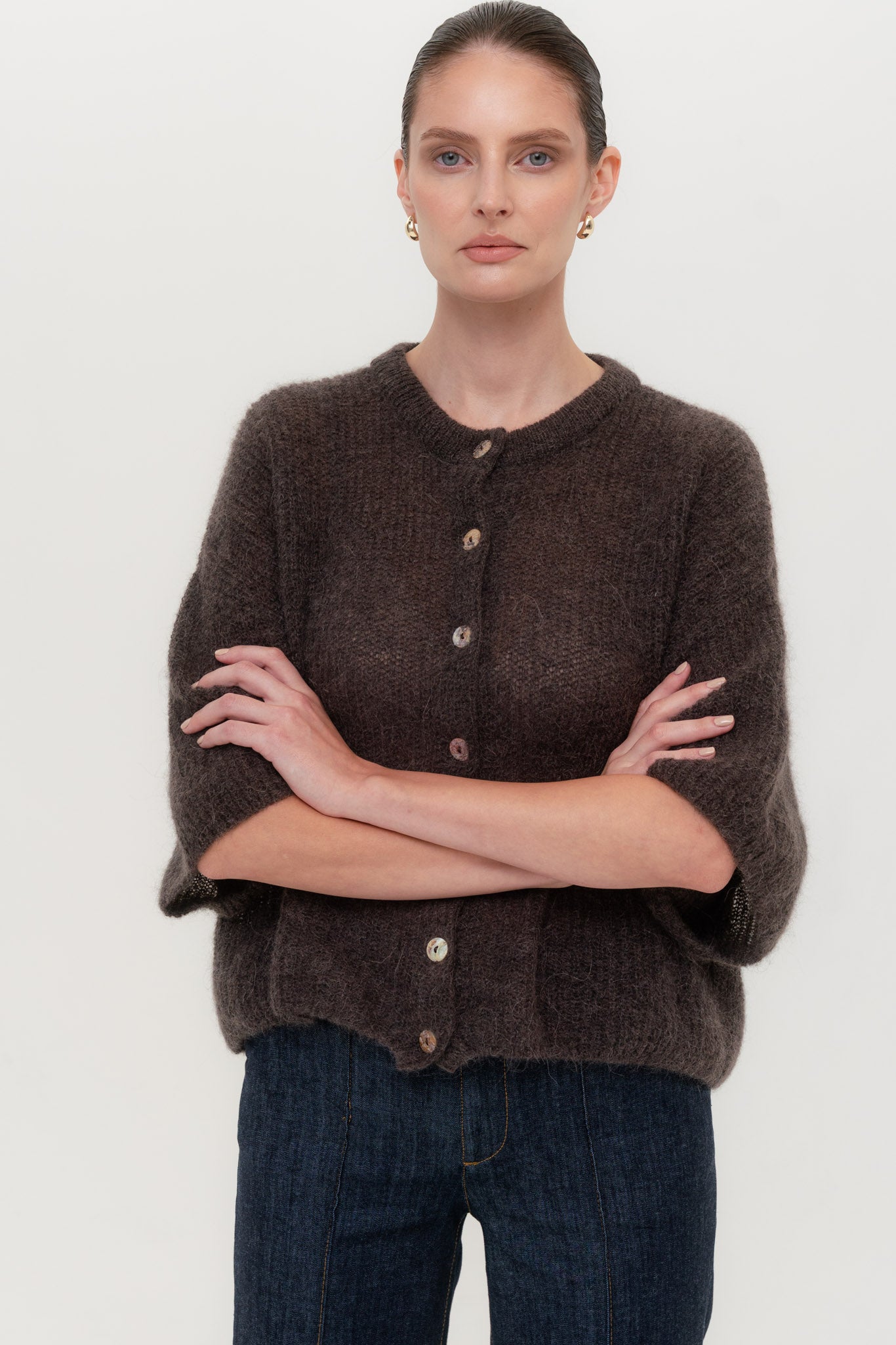 SOFT ROME Mohair and Merino Wool Sweater White