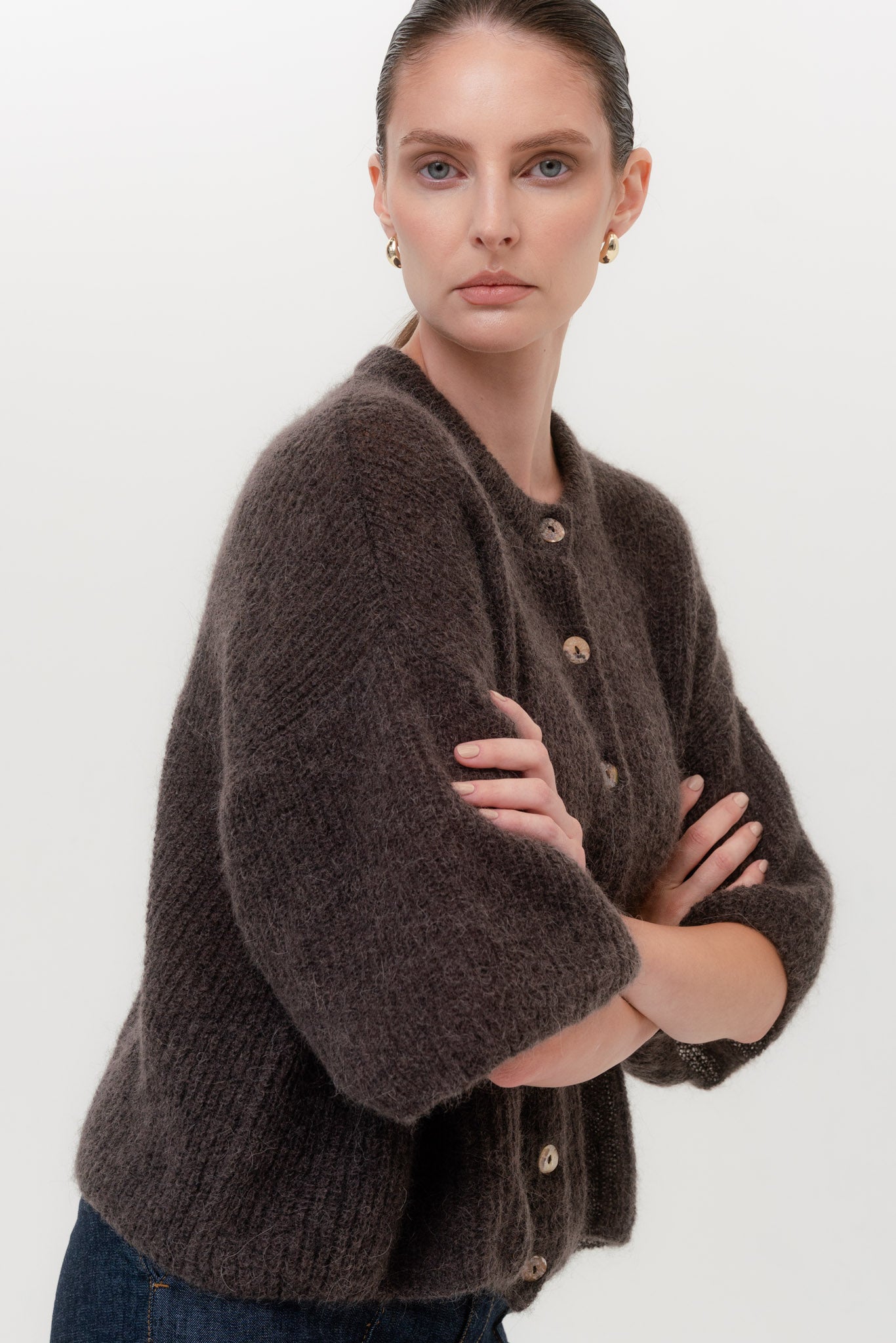 SOFT ROME Mohair and Merino Wool Sweater White