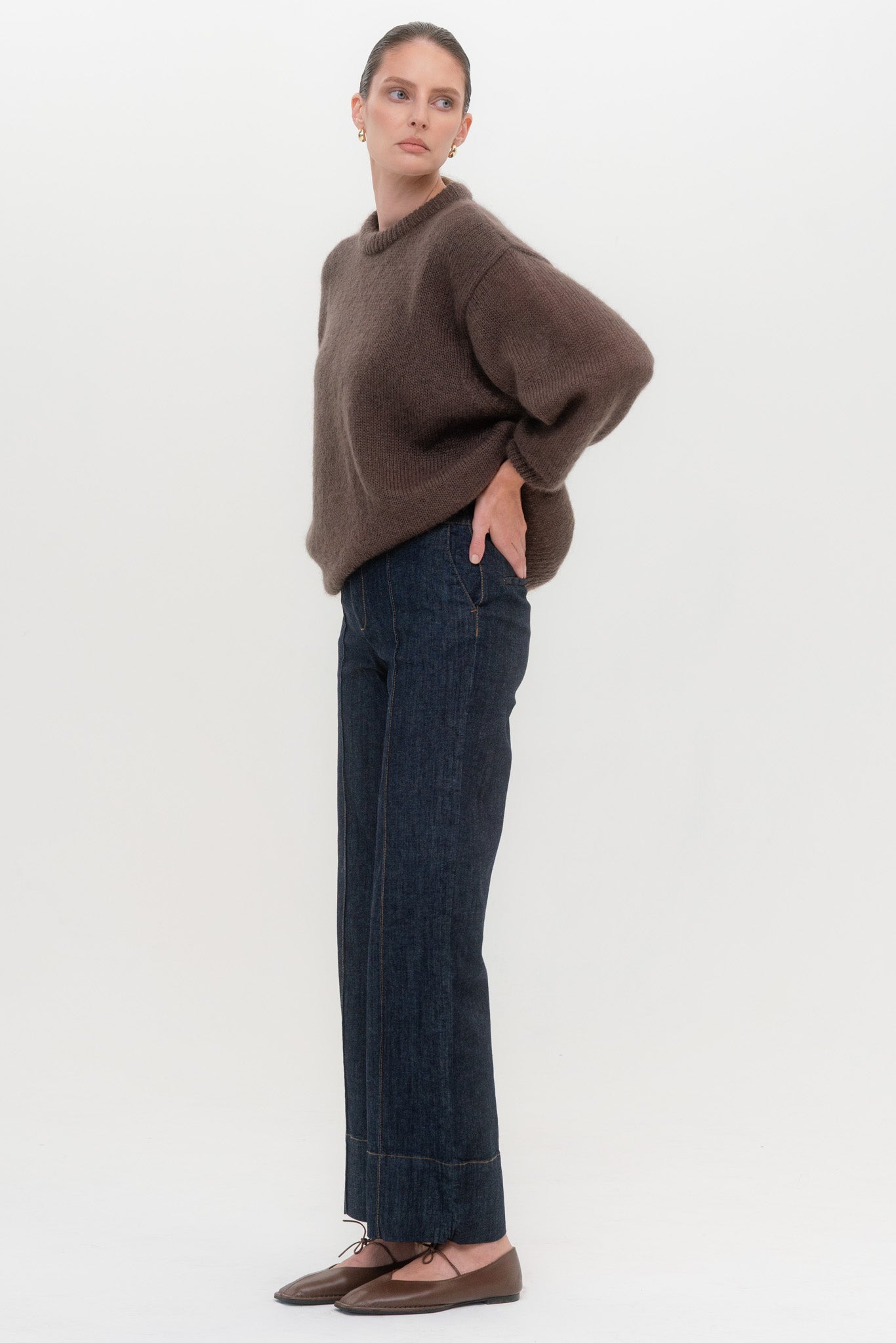 SOFT ROME Mohair and Merino Wool Sweater White