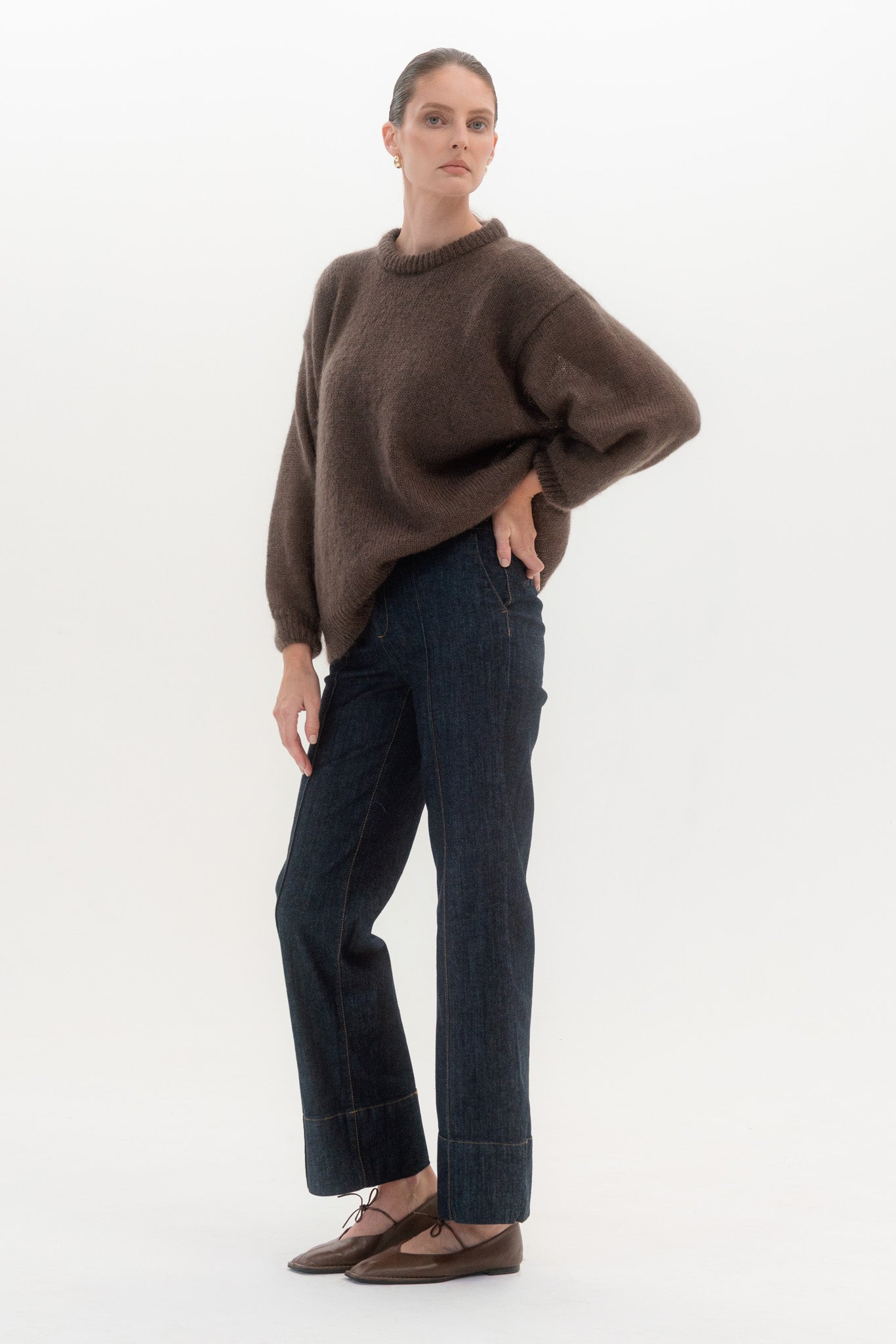 SOFT ROME Mohair and Merino Wool Sweater White