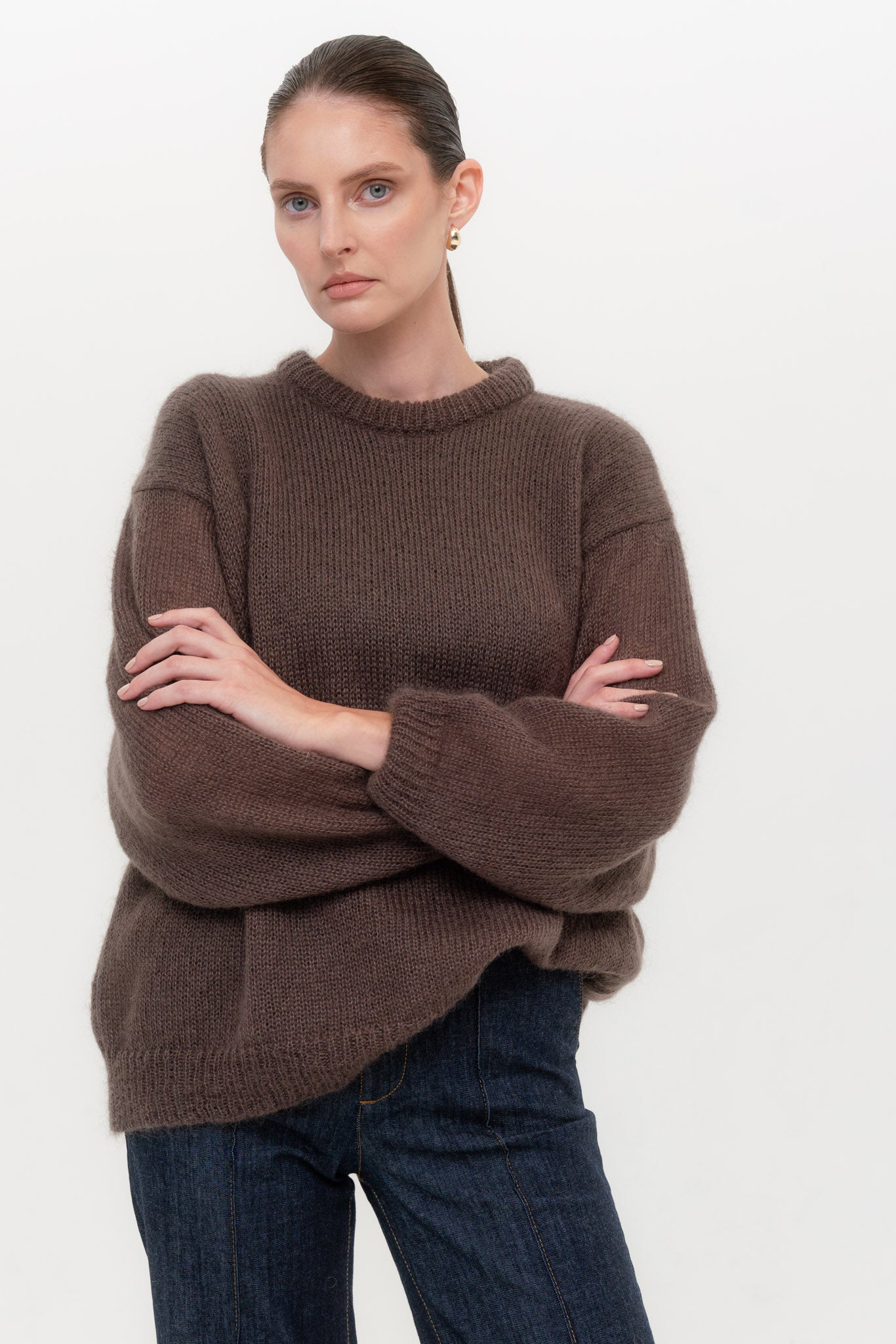 SOFT ROME Mohair and Merino Wool Sweater White