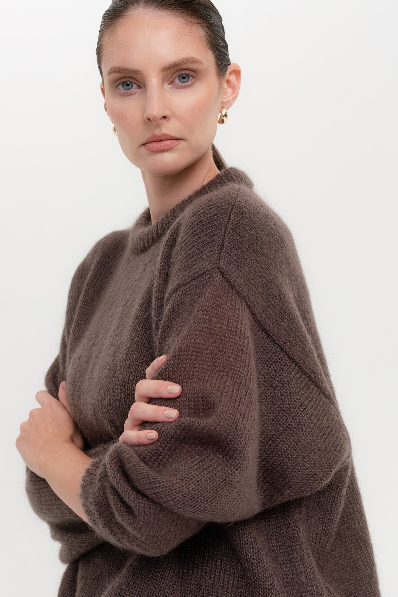 SOFT ROME Mohair and Merino Wool Sweater White