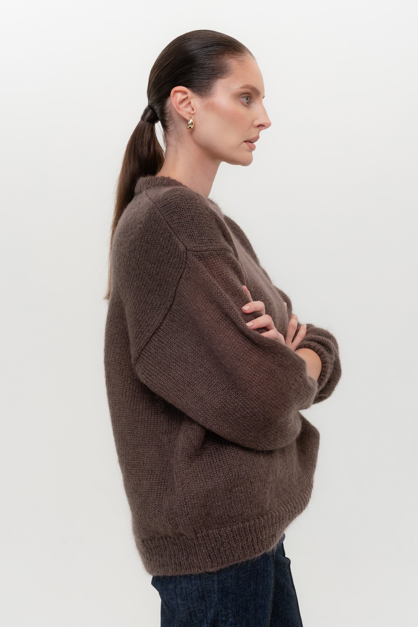 SOFT ROME Mohair and Merino Wool Sweater White