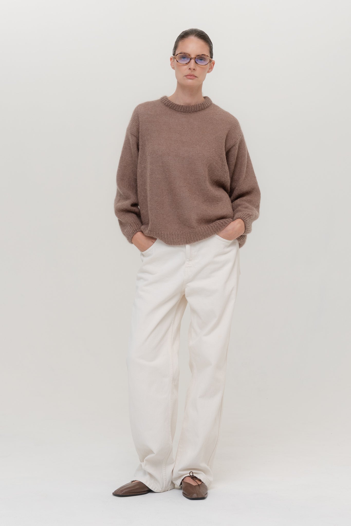 SOFT ROME Mohair and Merino Wool Sweater White