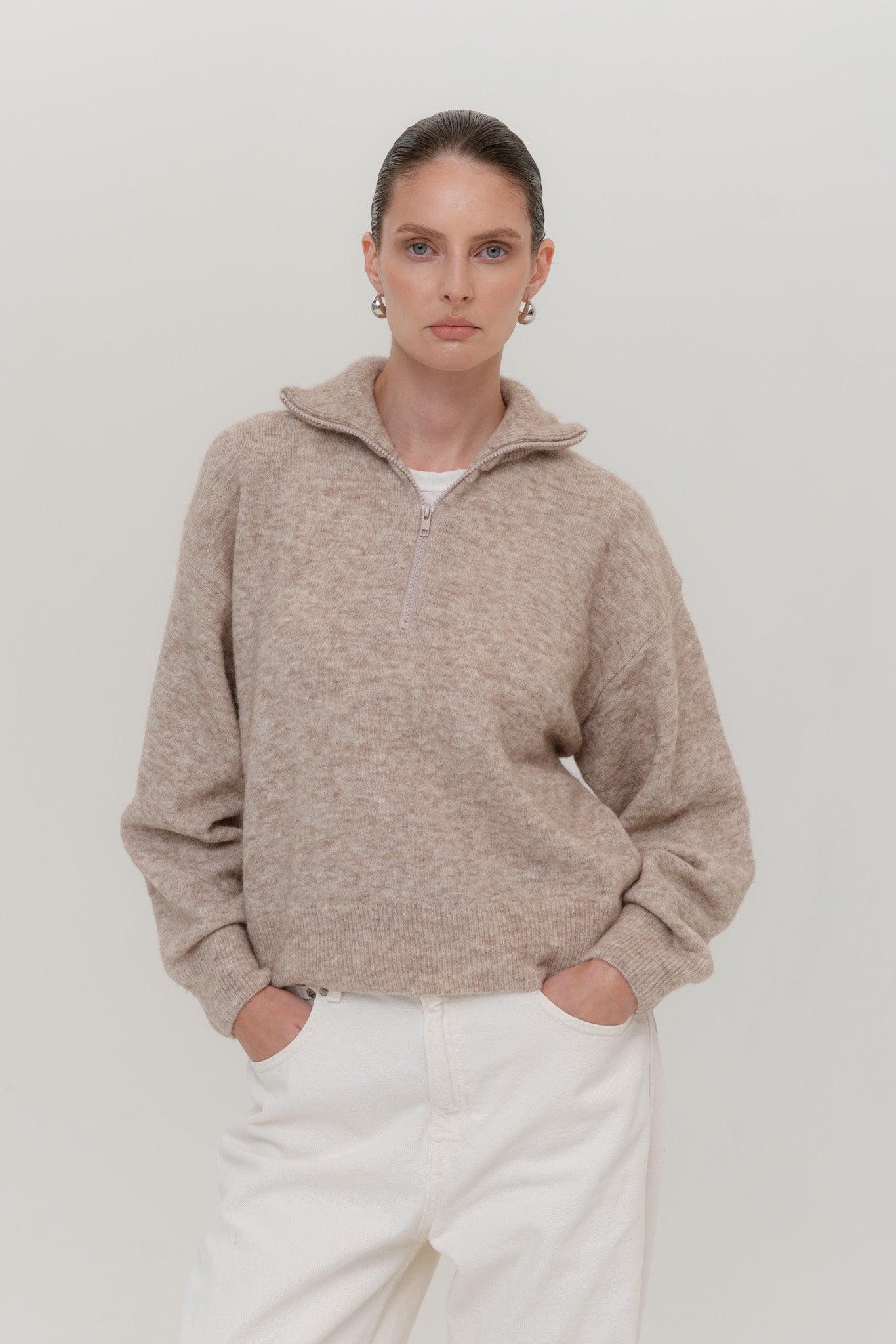 AMSTERDAM Alpaca Sweater with Zipper