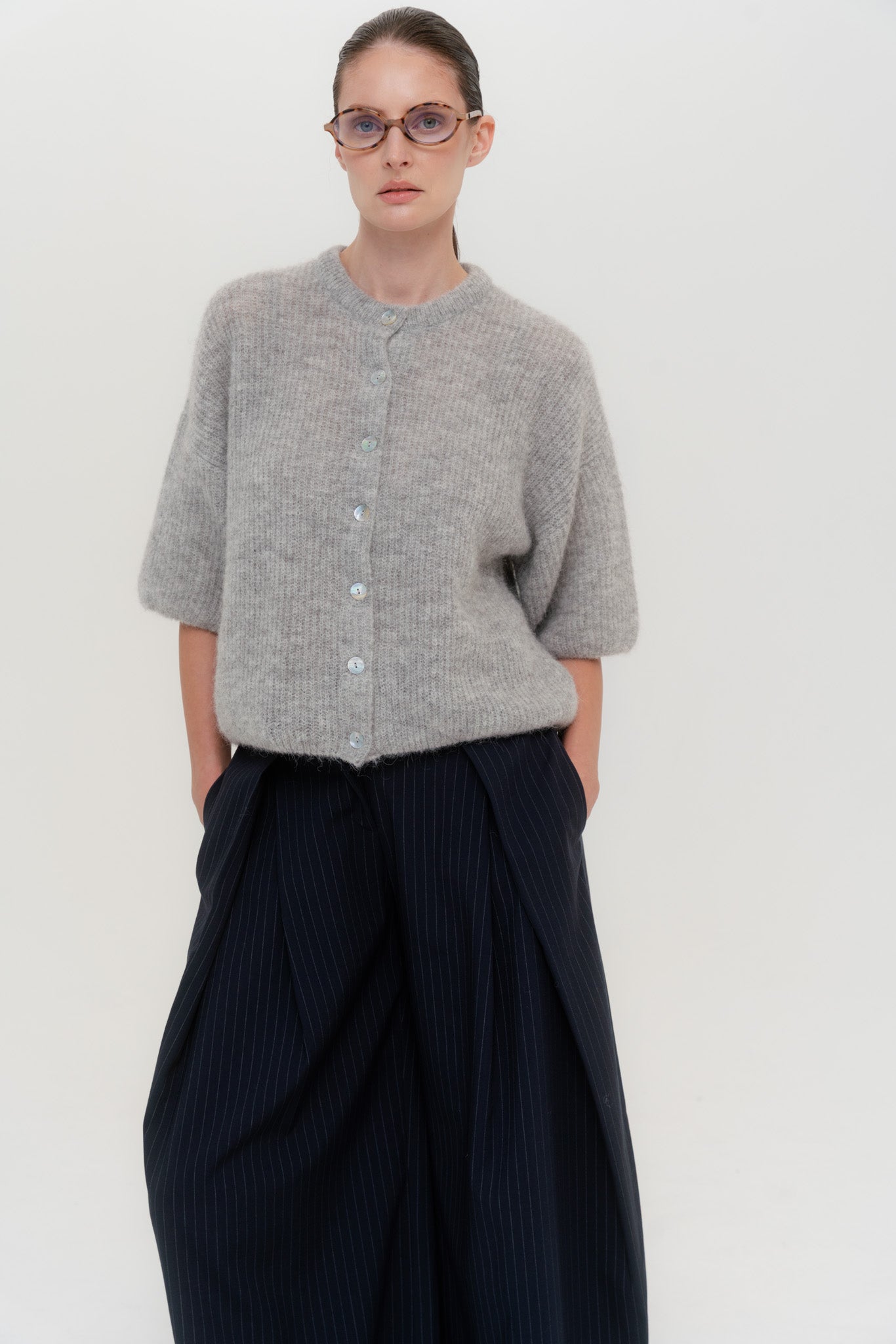 SOFT ROME Mohair and Merino Wool Sweater White