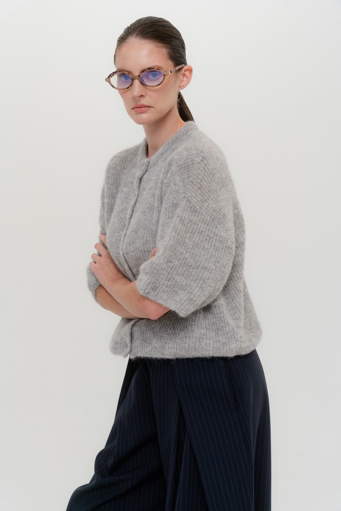 SOFT ROME Mohair and Merino Wool Sweater White