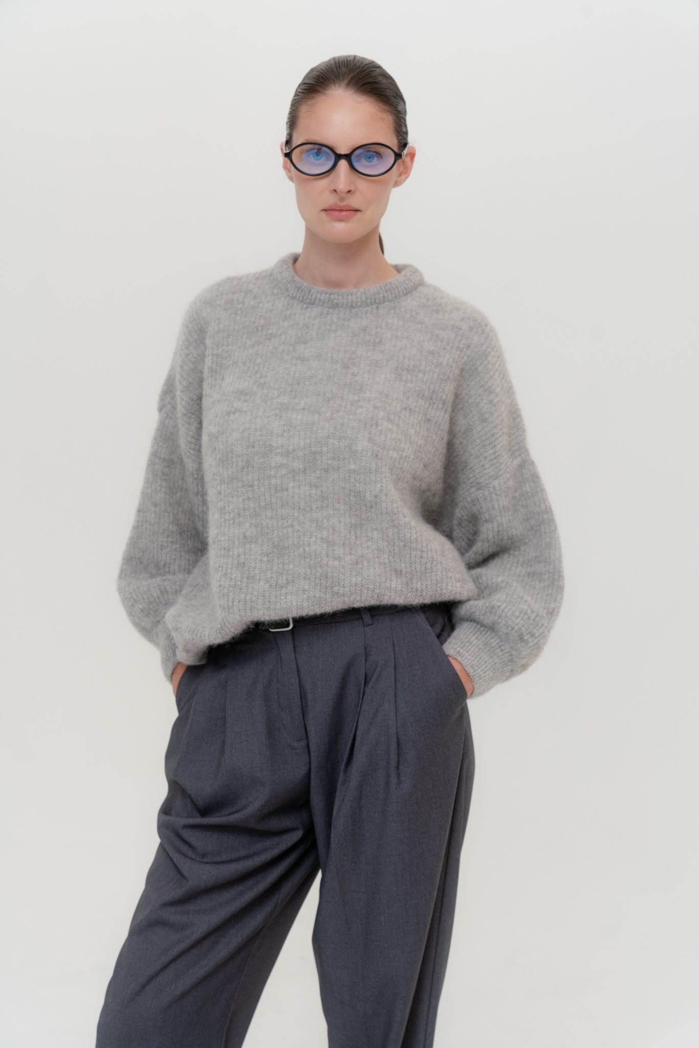 SOFT ROME Mohair and Merino Wool Sweater White