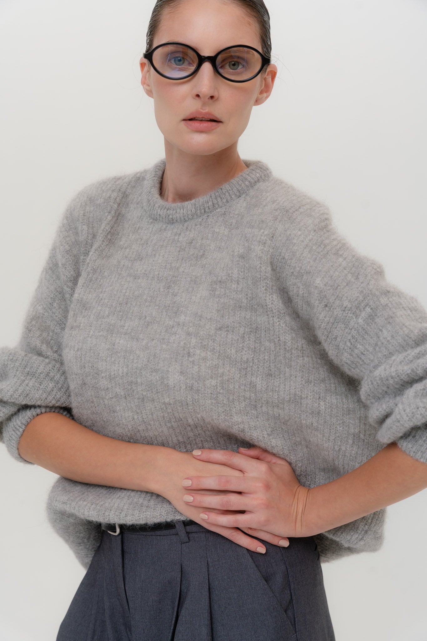 SOFT ROME Mohair and Merino Wool Sweater White