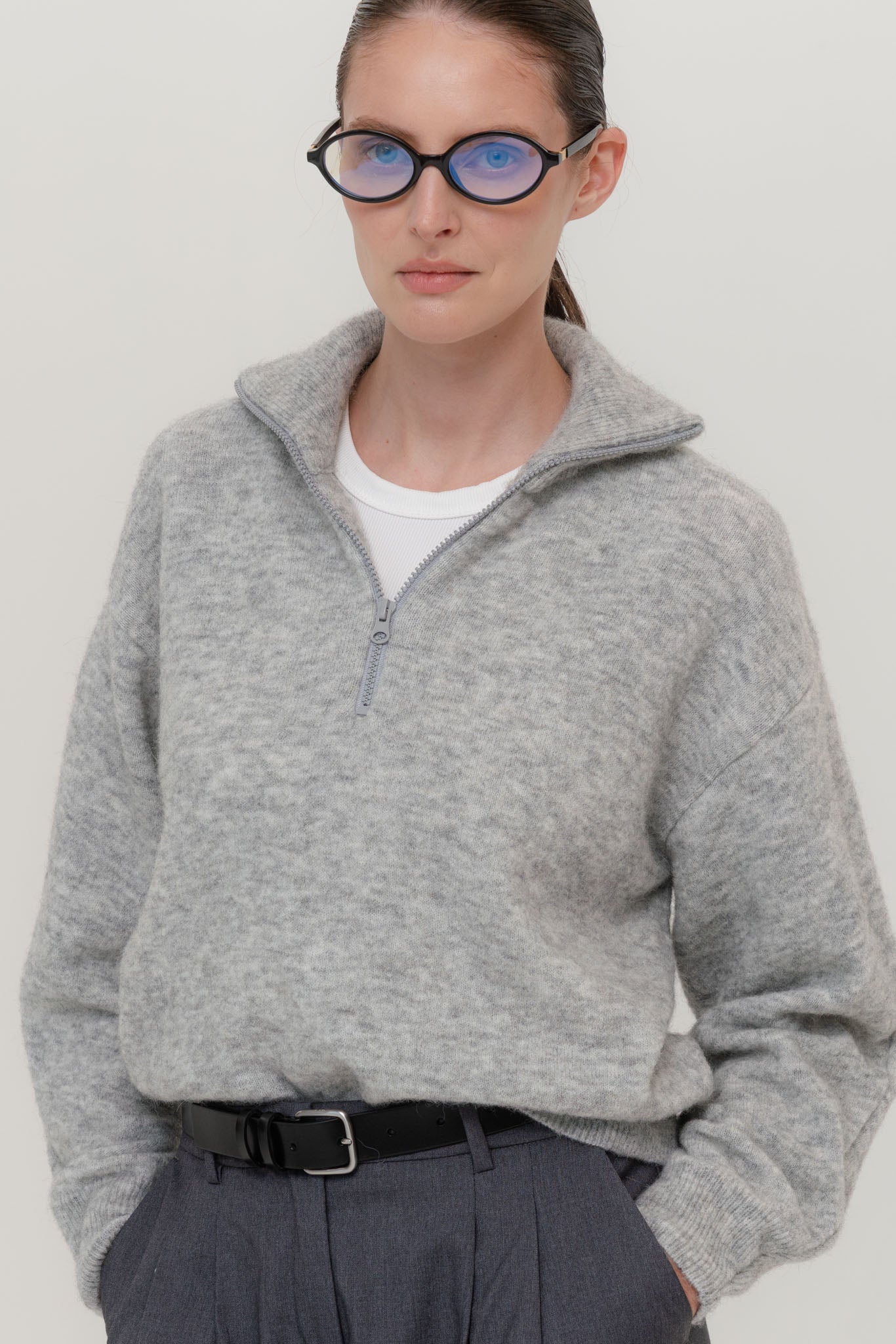 AMSTERDAM Alpakos Megztinis su Užtrauktuku