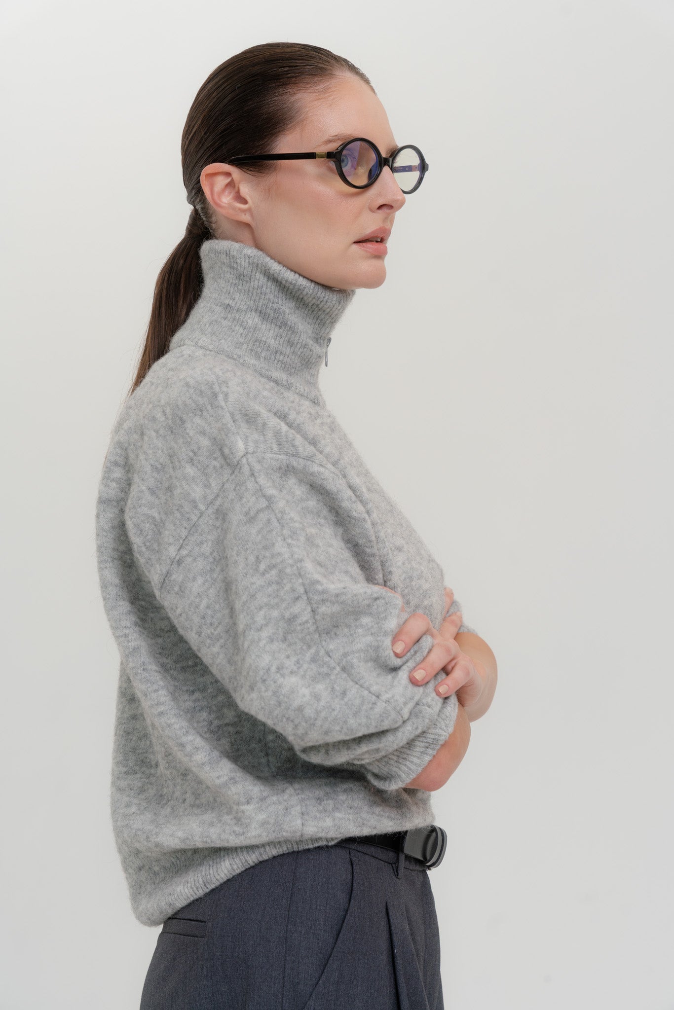 AMSTERDAM Alpakos Megztinis su Užtrauktuku