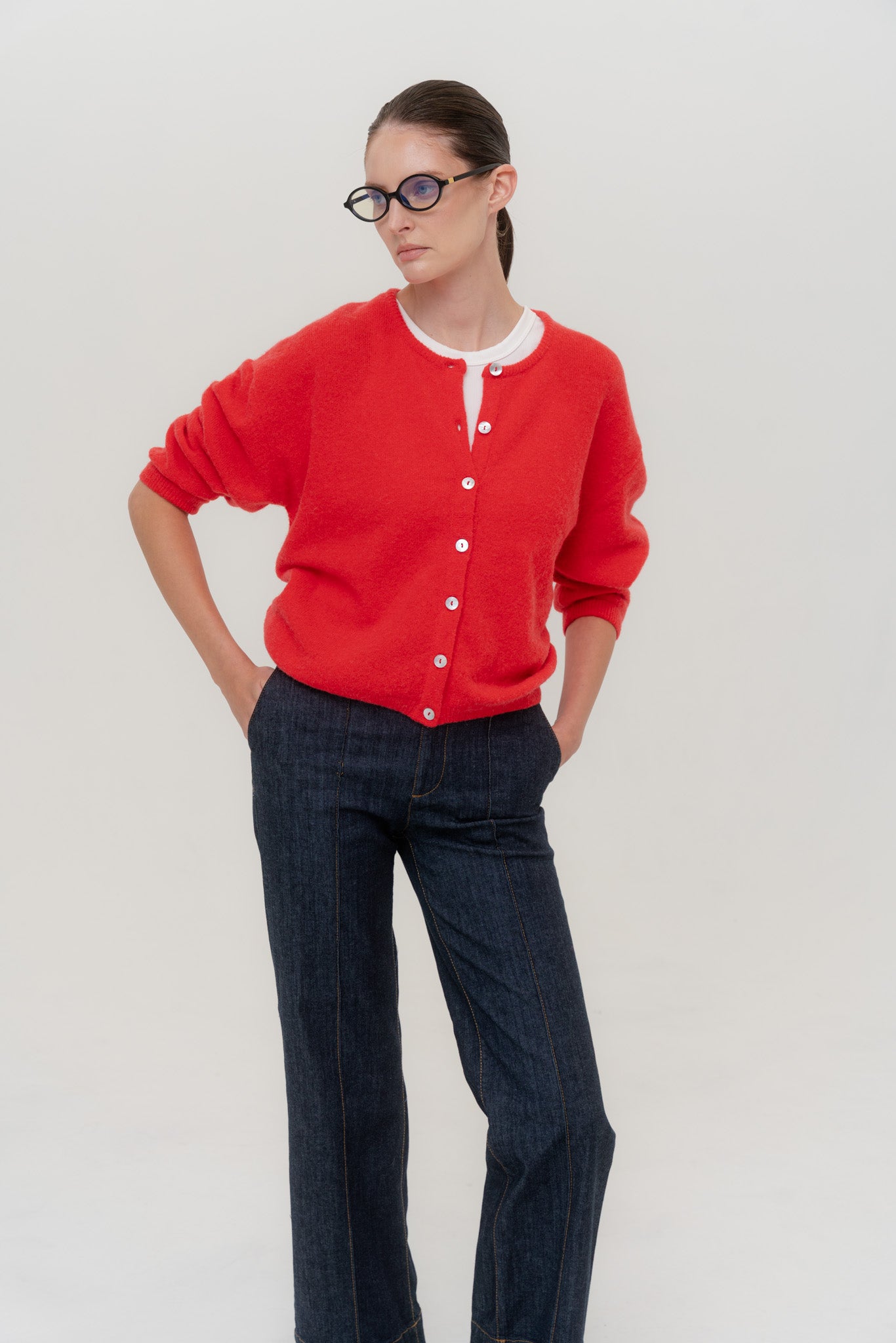 FLUFFY Alpaca Cardigan with Buttons