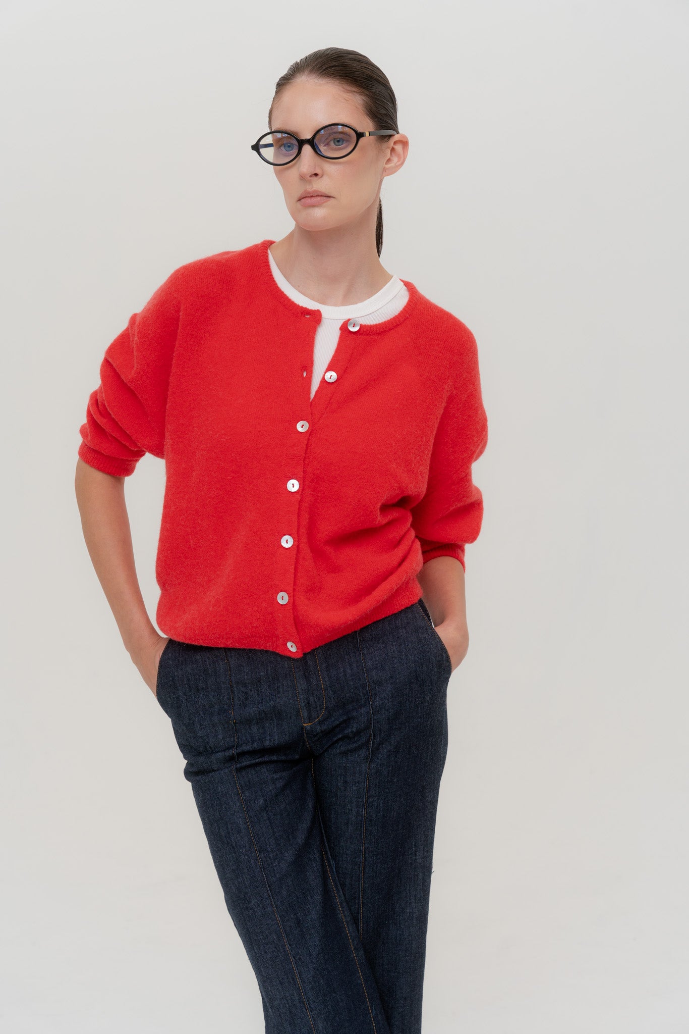 FLUFFY Alpaca Cardigan with Buttons