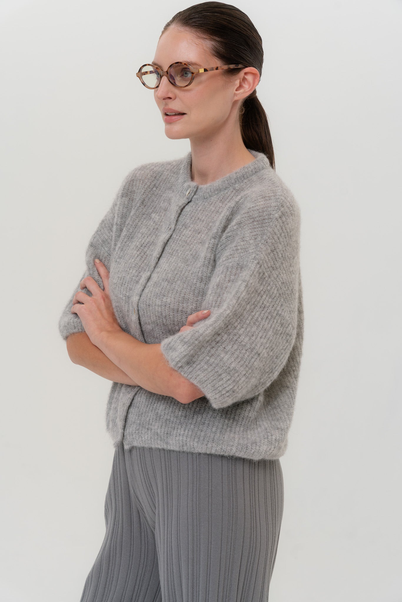 SOFT ROME Mohair and Merino Wool Sweater White