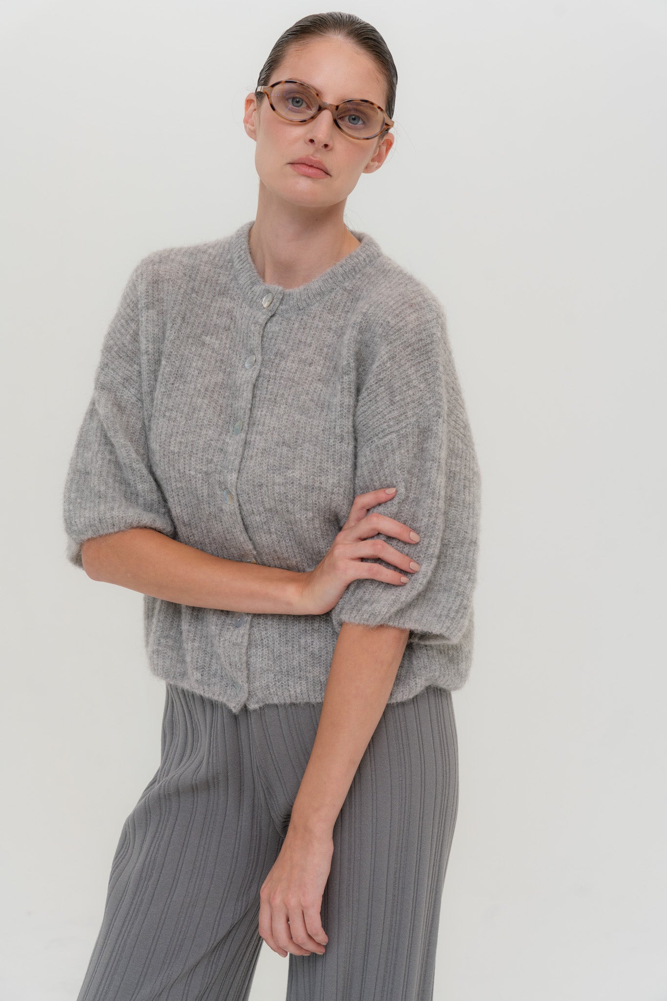 SOFT ROME Mohair and Merino Wool Sweater White