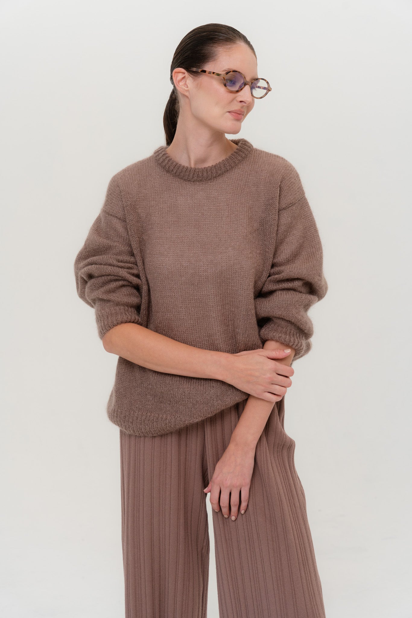 SOFT ROME Mohair and Merino Wool Sweater White